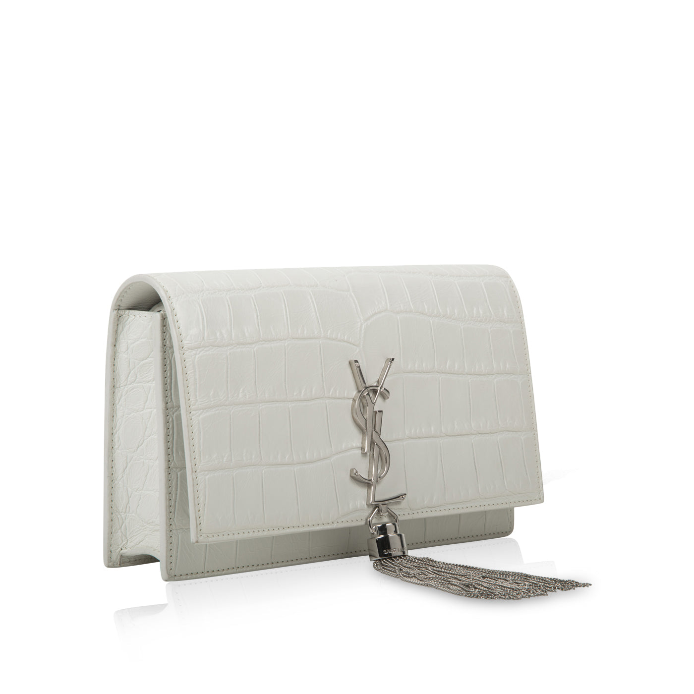 Saint Laurent Small Kate Tassel - Croc Embossed