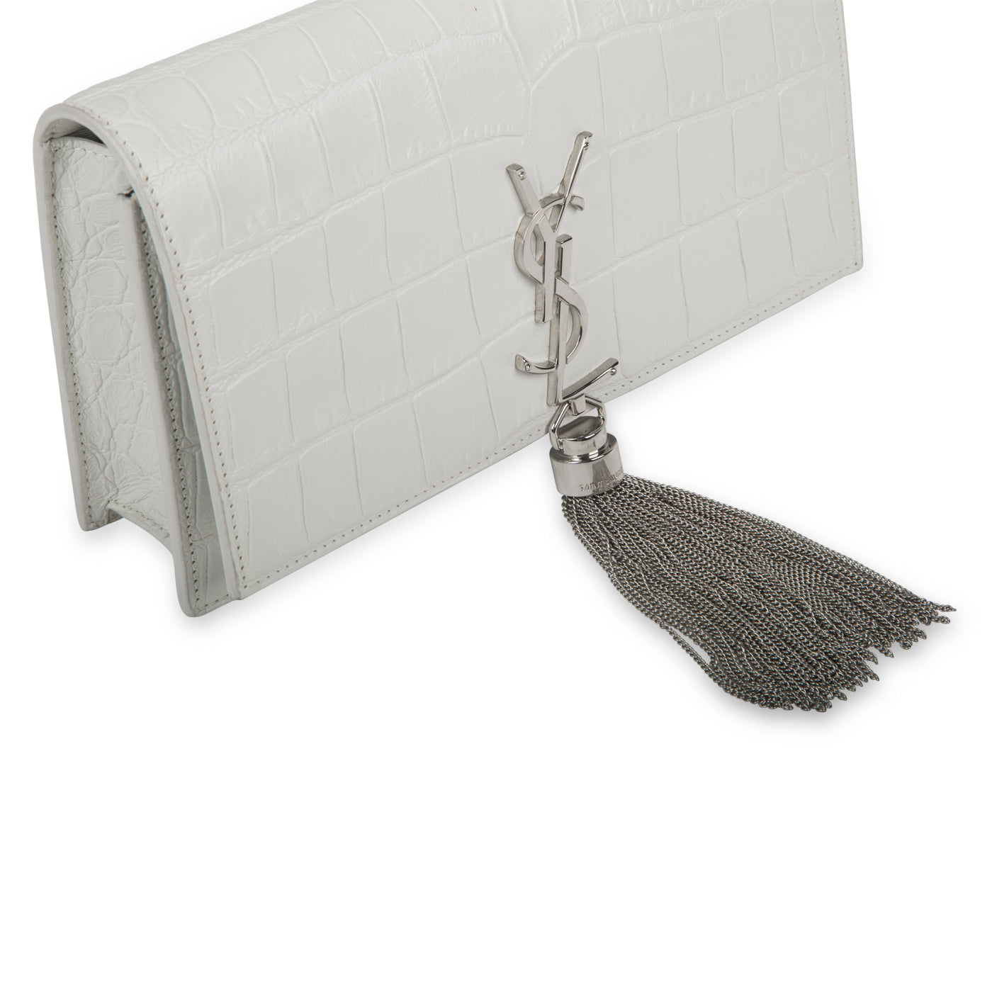 Saint Laurent Small Kate Tassel - Croc Embossed