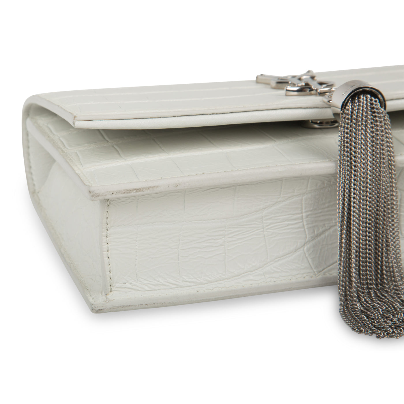 Saint Laurent Small Kate Tassel - Croc Embossed