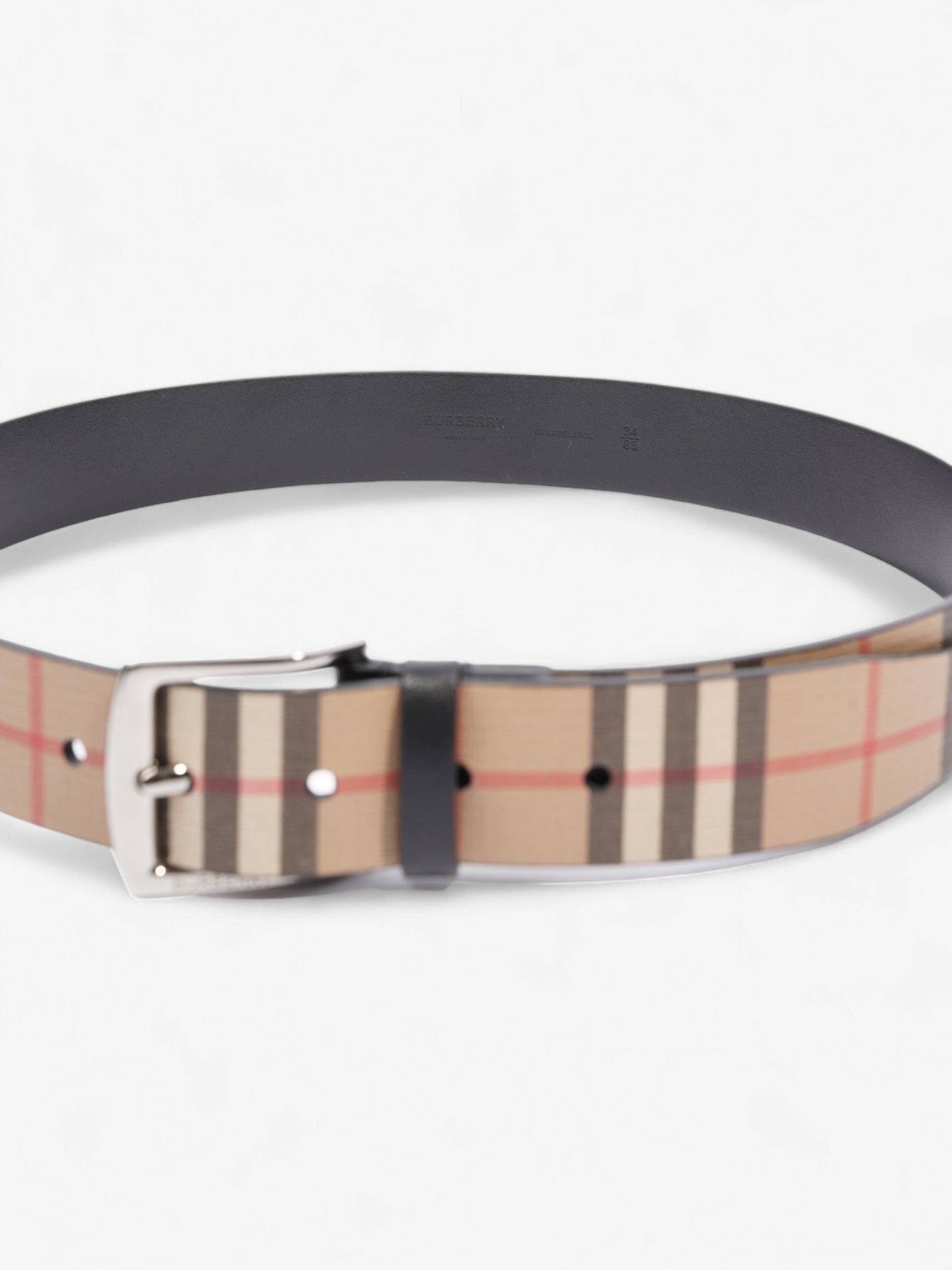 Burberry Check Belt Black / Nova Check Leather 85cm / 34"