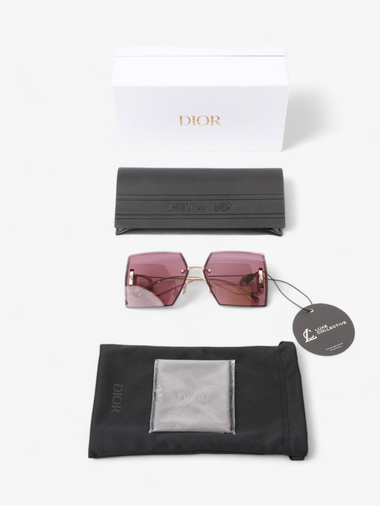 Christian Dior 30Montaigne Sunglasses Light Gold / Gradient Purple Acetate 135mm