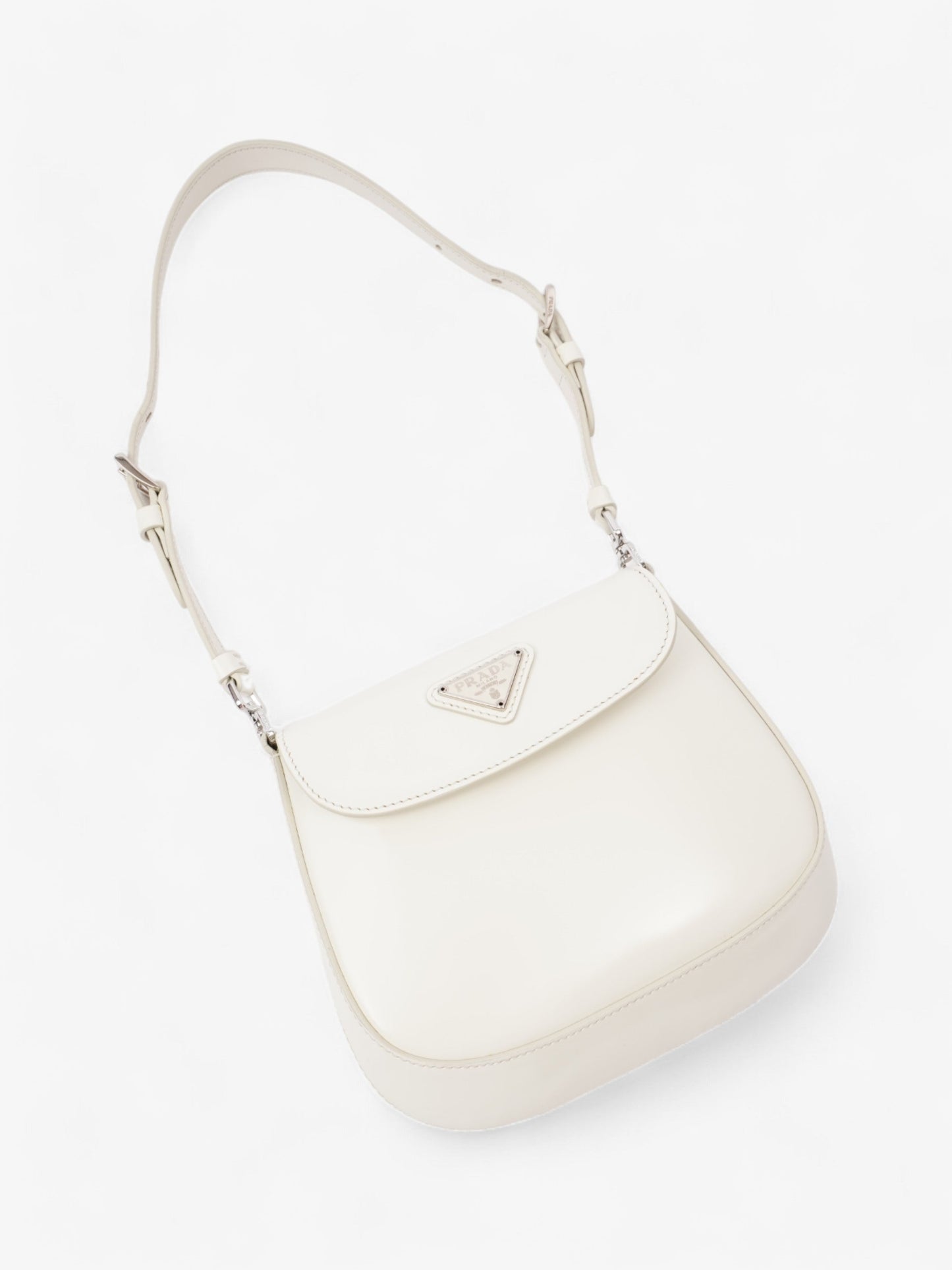 Prada Cleo White Leather Mini