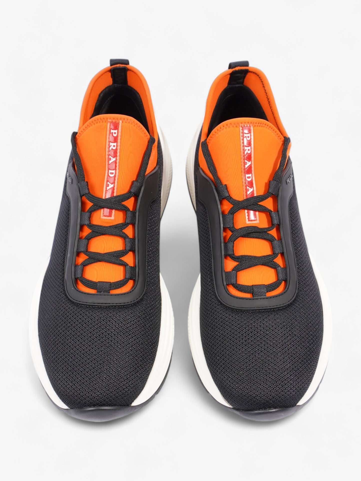 Prada Neoprene Sneakers Black / Orange Neoprene EU 43 UK 9