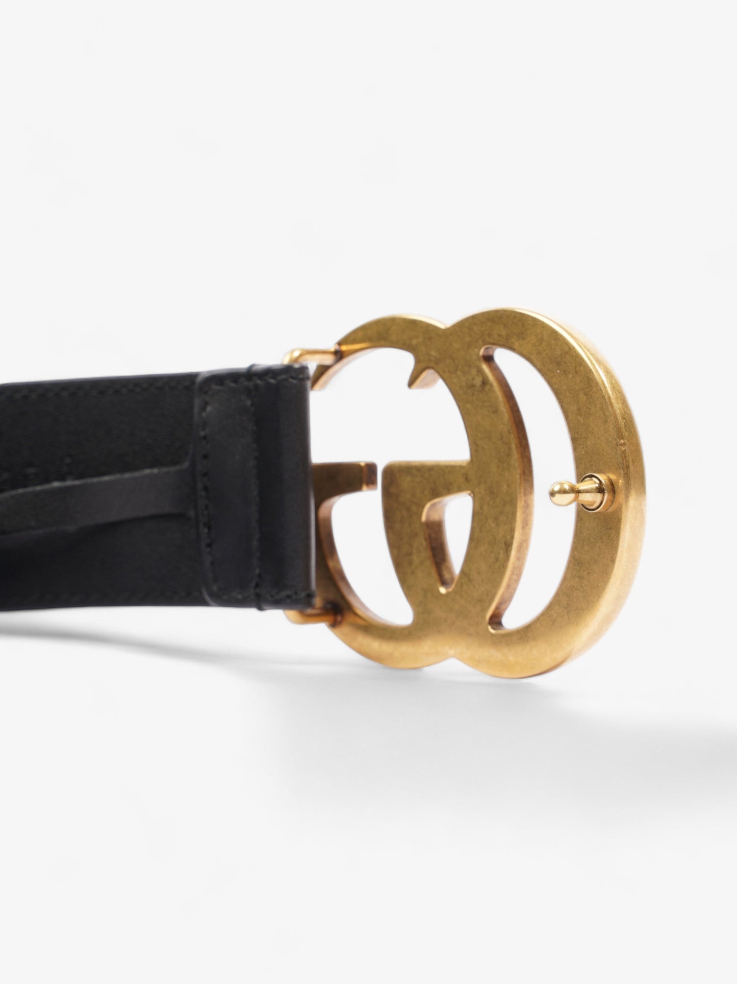 Gucci GG Marmont Wide Belt Black Leather 90cm / 36"