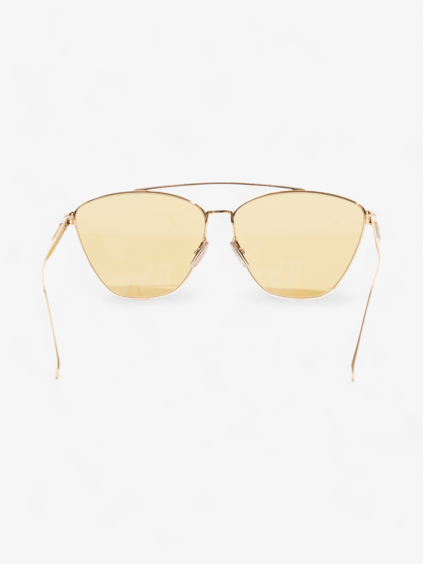 Fendi Baguette Aviator Sunglasses Gold / Yellow Acetate 145mm