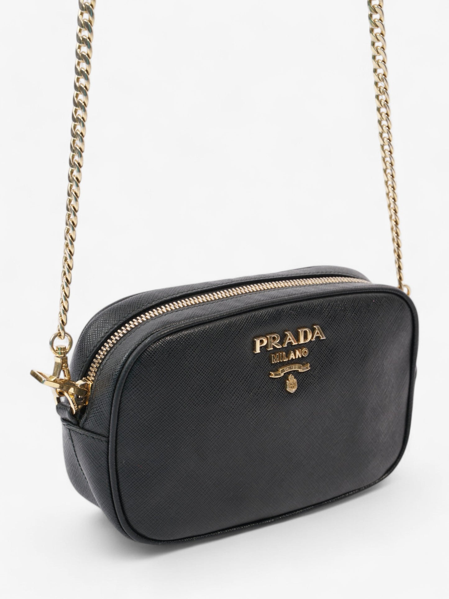 Prada Camera Bag Black Saffiano Leather