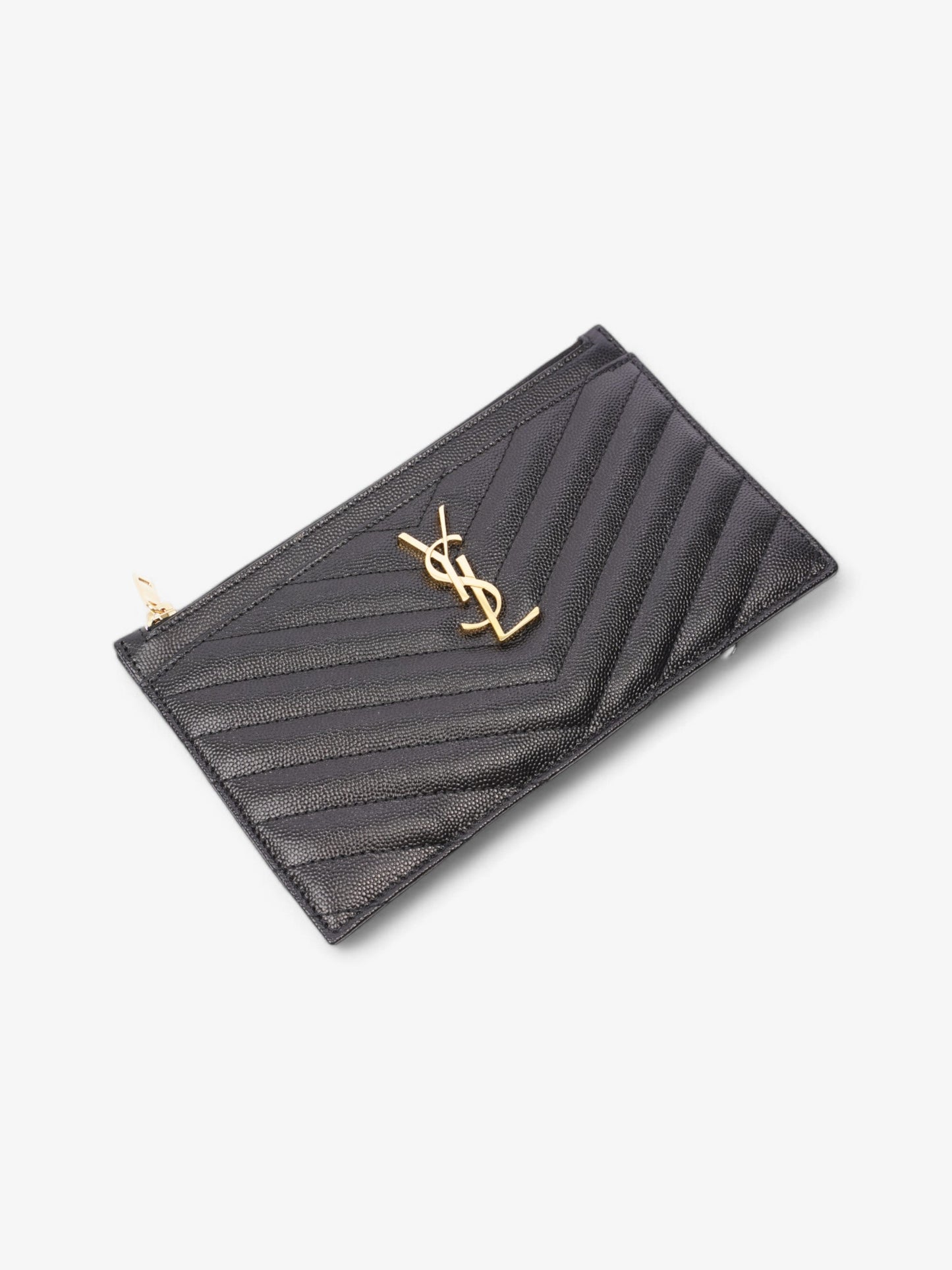 Saint Laurent Cassandre Pouch Black Matelasse Leather
