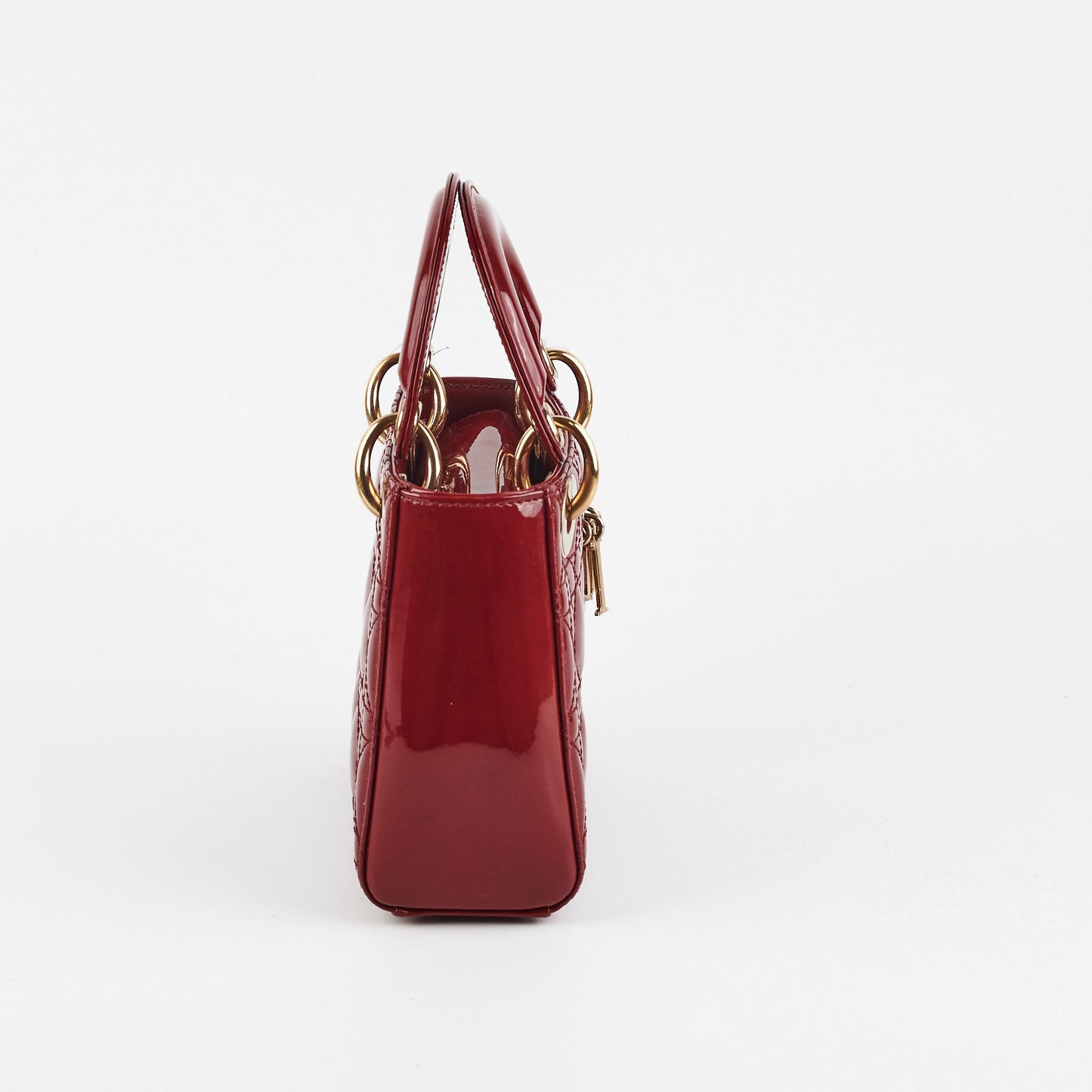 Christian Dior Lady Dior Mini Patent Red