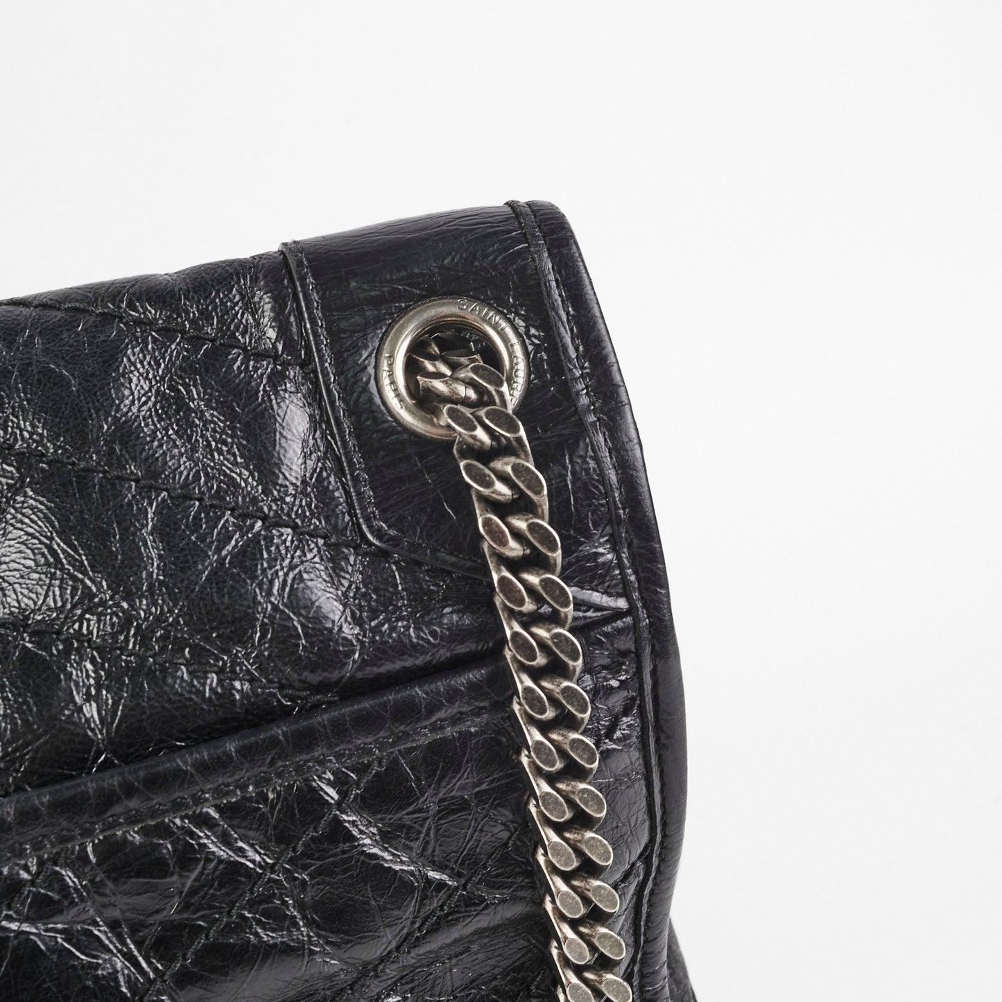 Saint Laurent Niki Large Black Vintage Leather