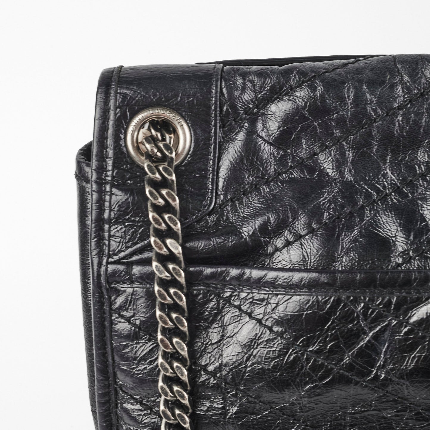 Saint Laurent Niki Large Black Vintage Leather