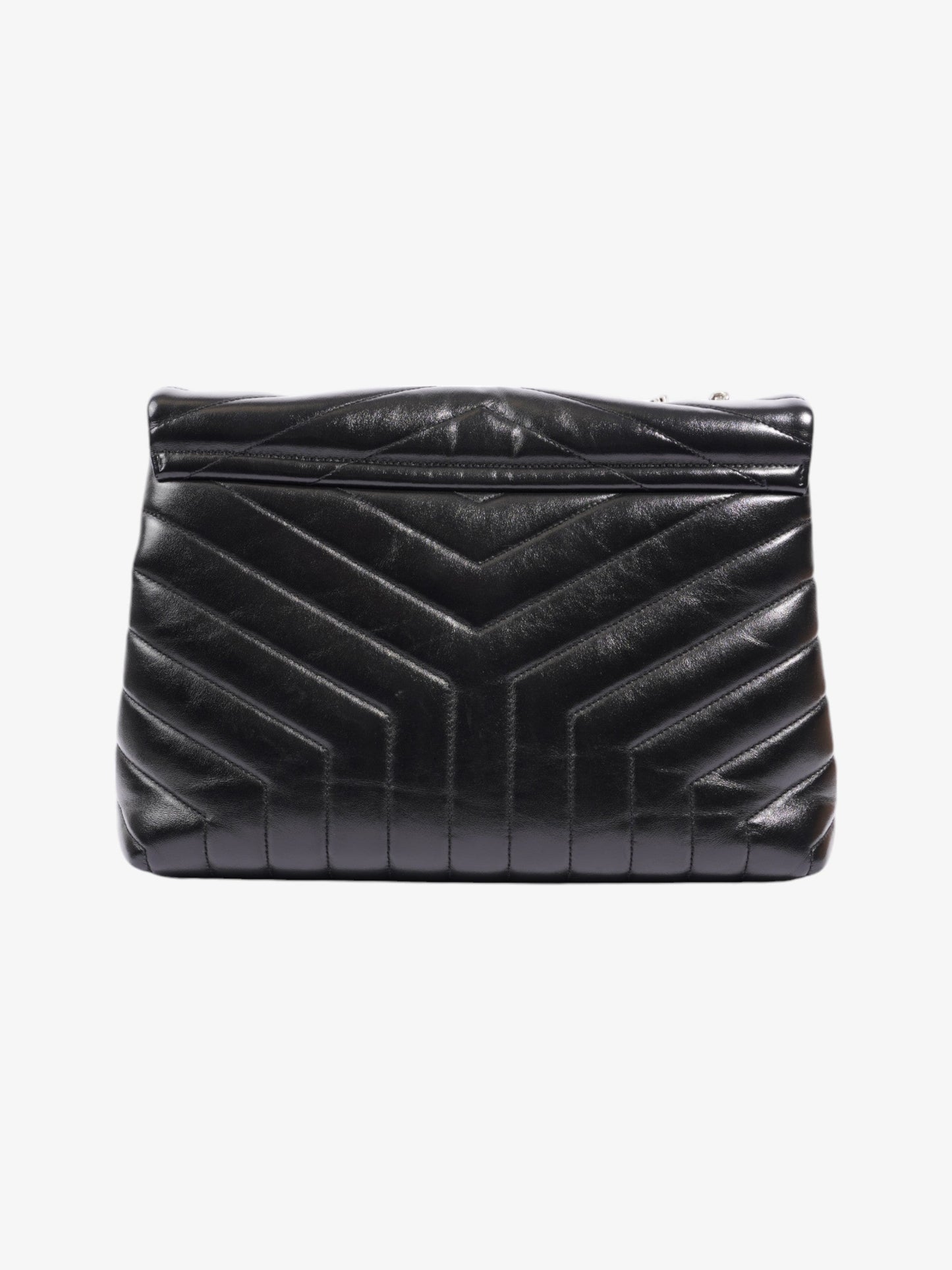 Saint Laurent Lou Lou Puffer Black Matelasse Leather Medium