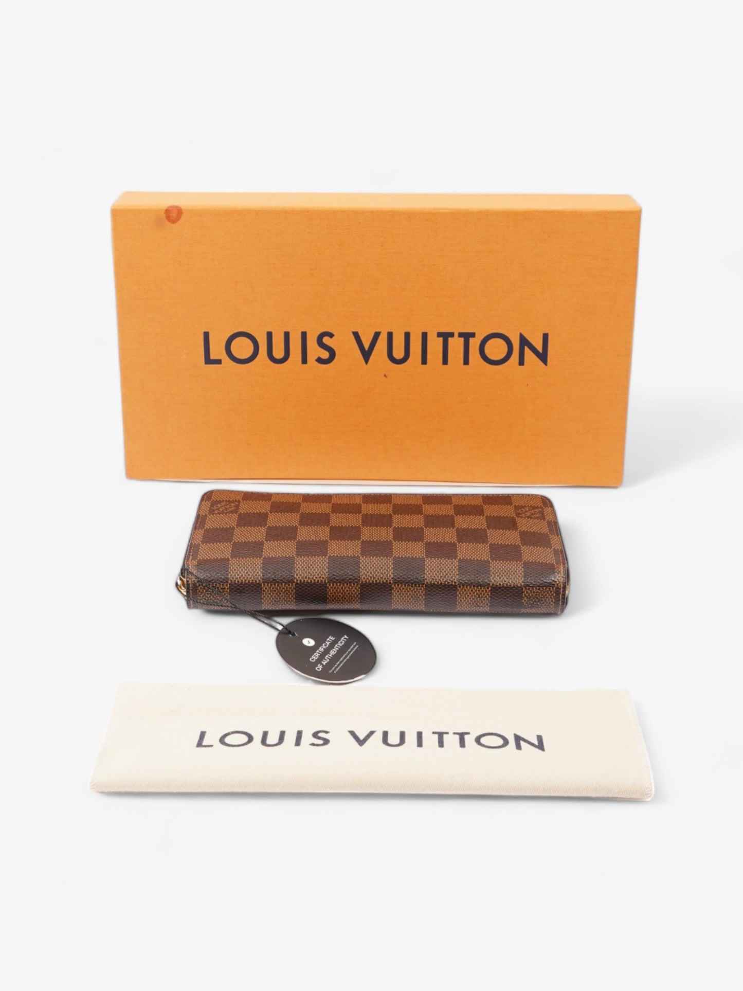 Louis Vuitton Zippy Wallet Damier Ebene Coated Canvas