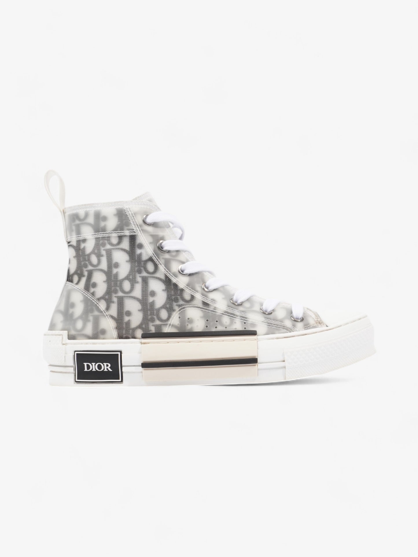 Christian Dior B23 High Top White / Black Canvas EU 37 UK 4