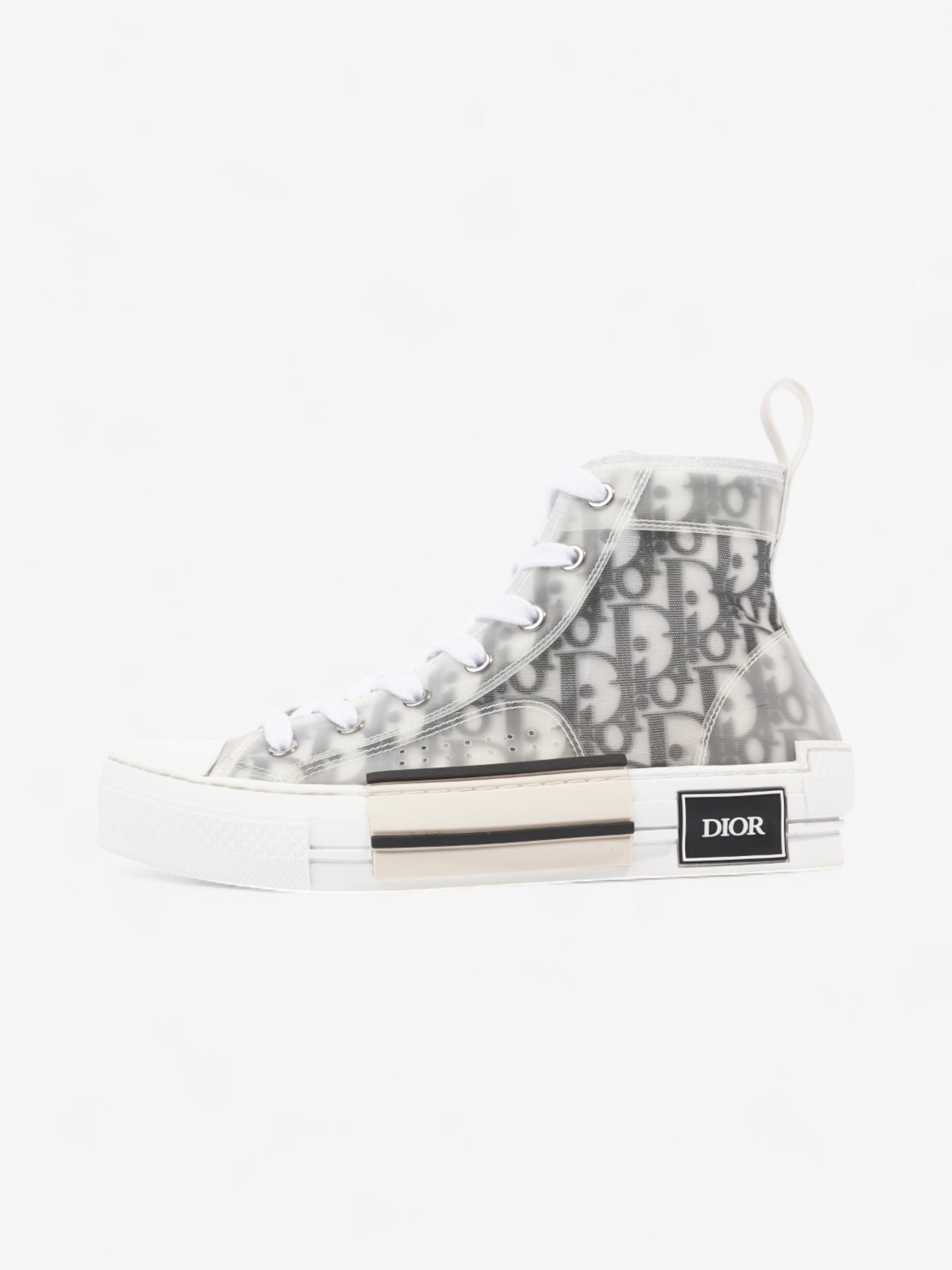 Christian Dior B23 High Top White / Black Canvas EU 37 UK 4