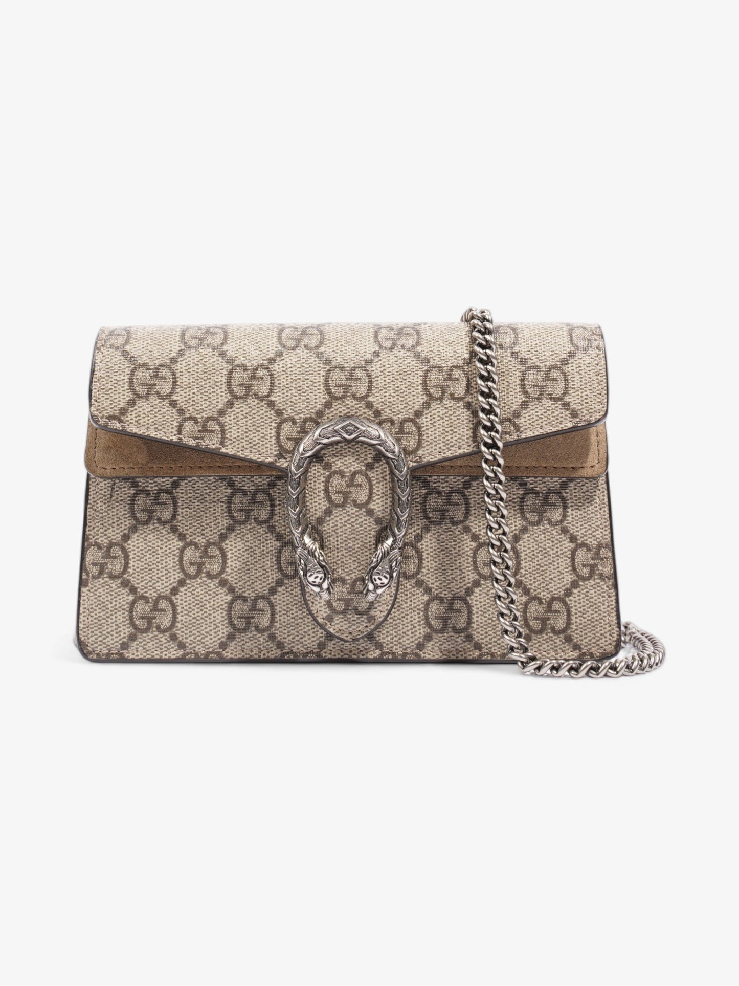 Gucci Dionysus Super Mini Beige And Ebony GG Supreme Coated Canvas