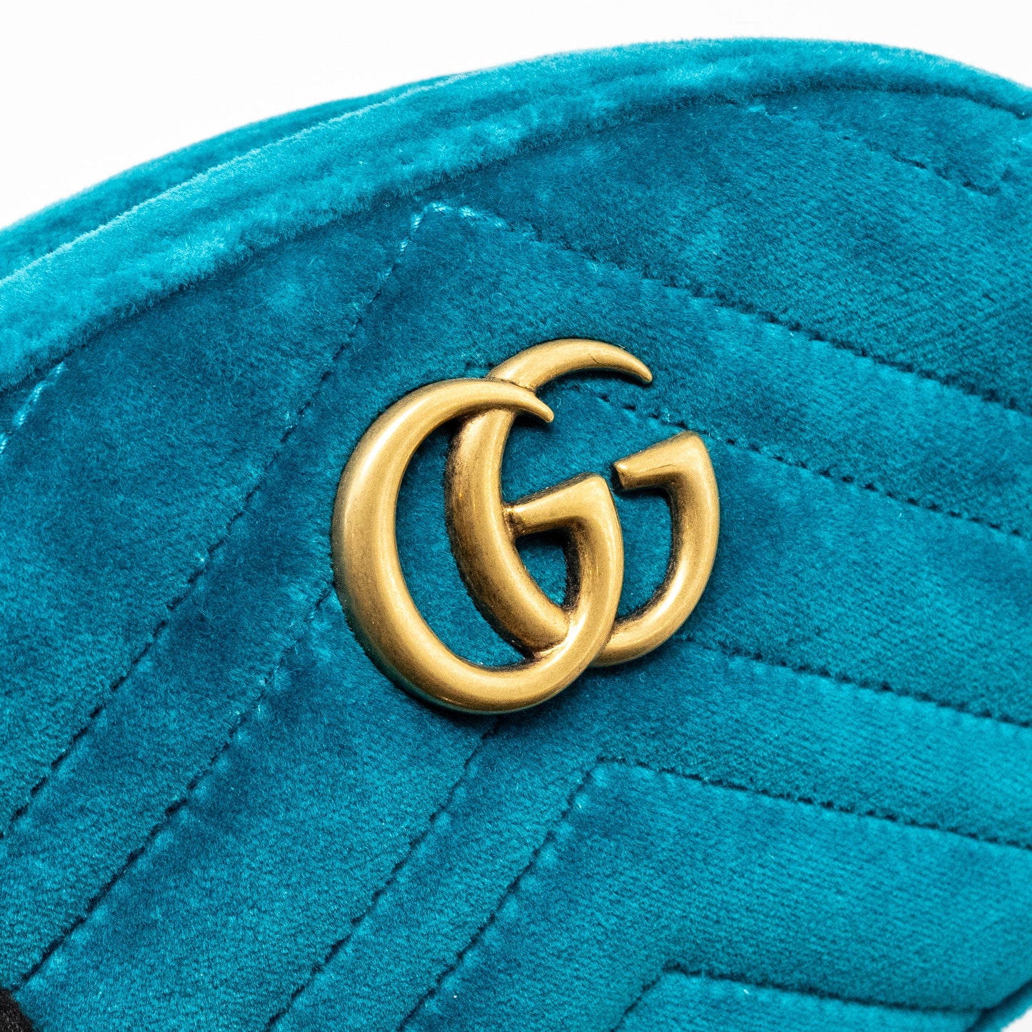 Gucci Size 65 Marmont Belt Bag Velvet Blue