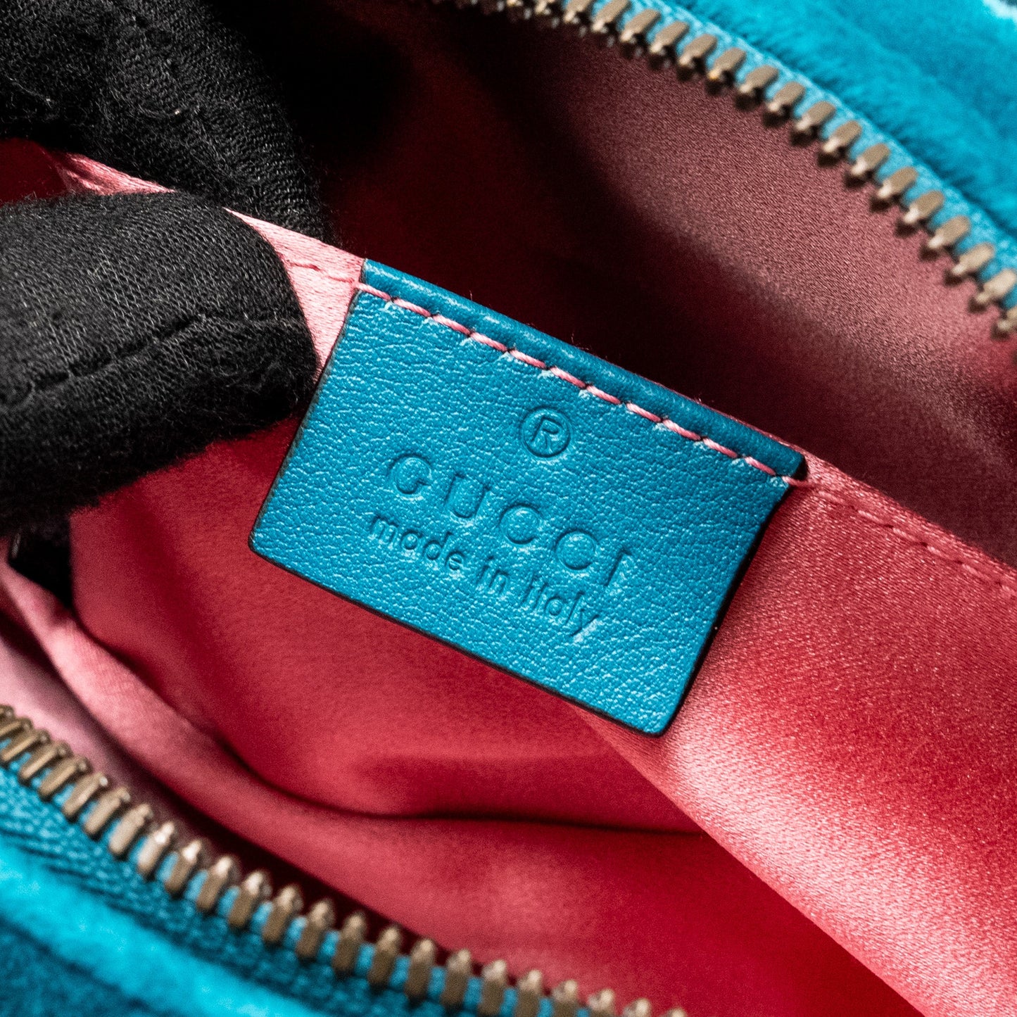Gucci Size 65 Marmont Belt Bag Velvet Blue