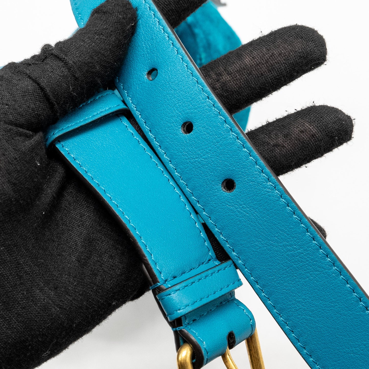 Gucci Size 65 Marmont Belt Bag Velvet Blue