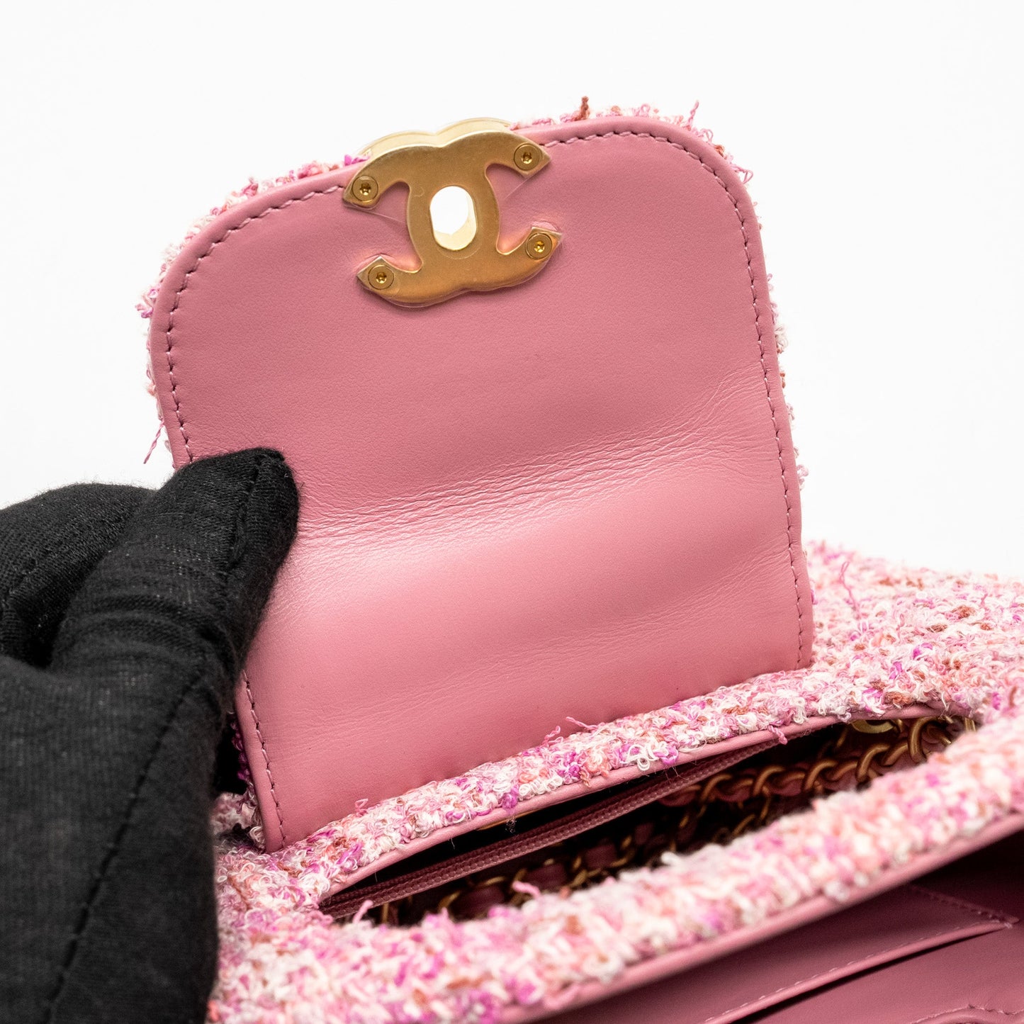 Chanel 24P Mini Kelly/Shopping Tote Tweed Pink/Multicolour (microchip)
