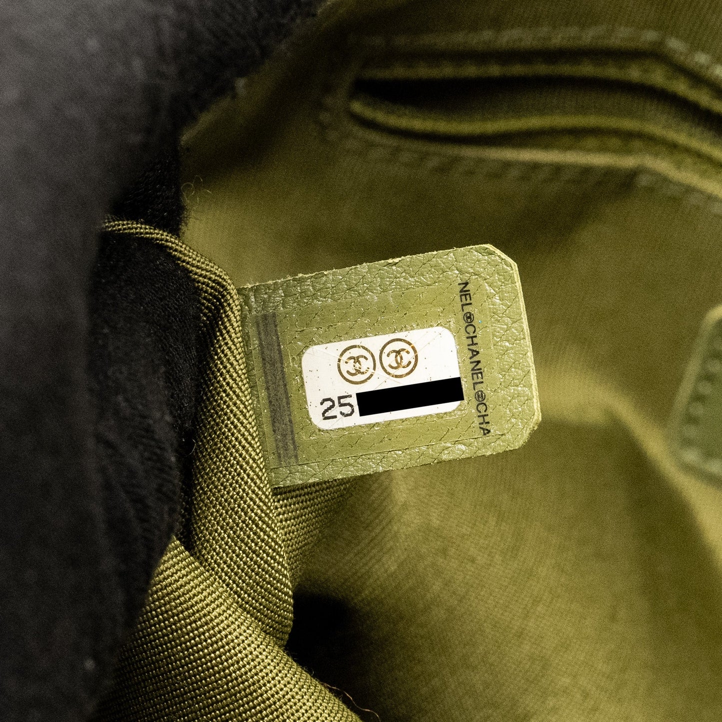 Chanel Drawstring Bucket Bag Grained Calfskin Olive Green
