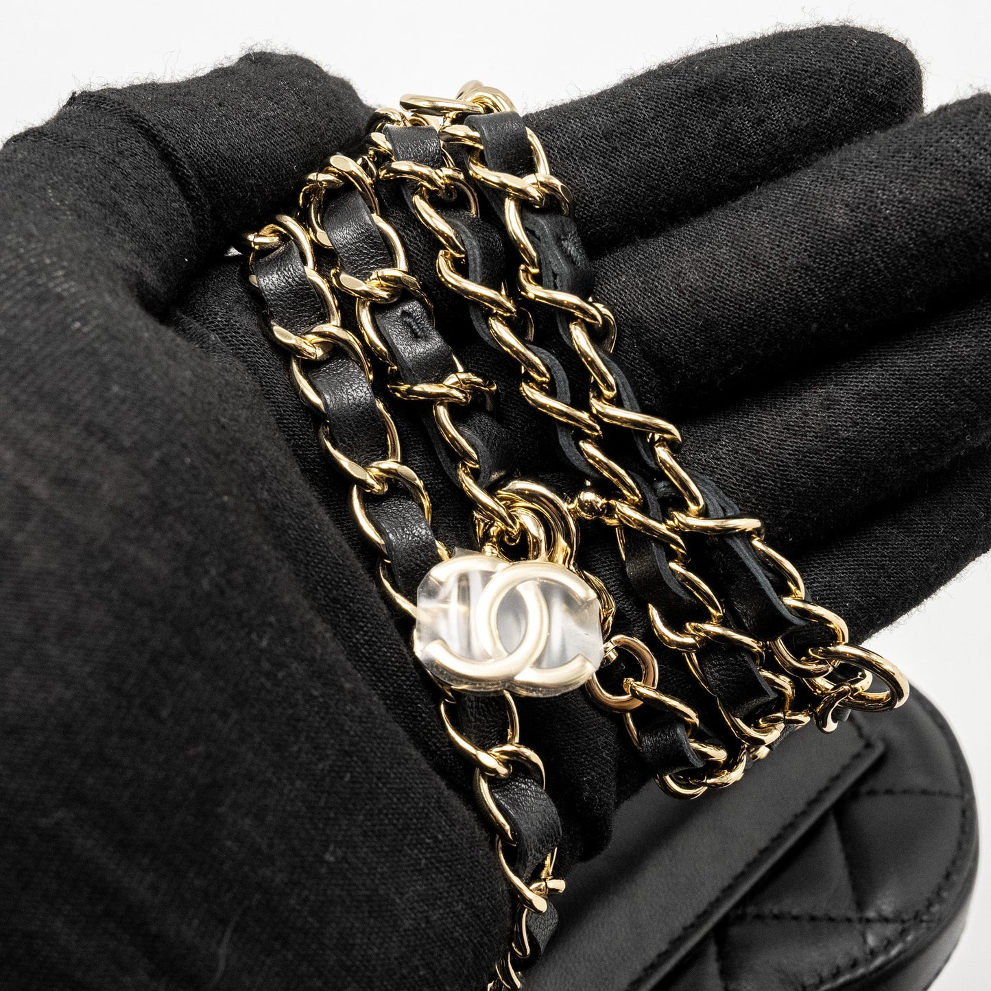 Chanel 22S Heart Belt Bag Lambskin Black L
