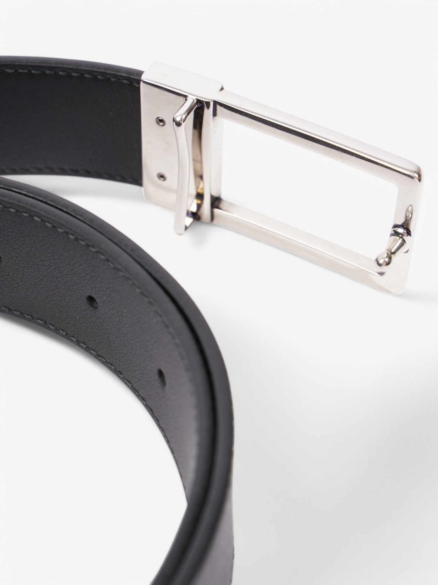 Gucci GG Rectangular Belt GG Supreme / Black / Silver Coated Canvas 95cm / 38"