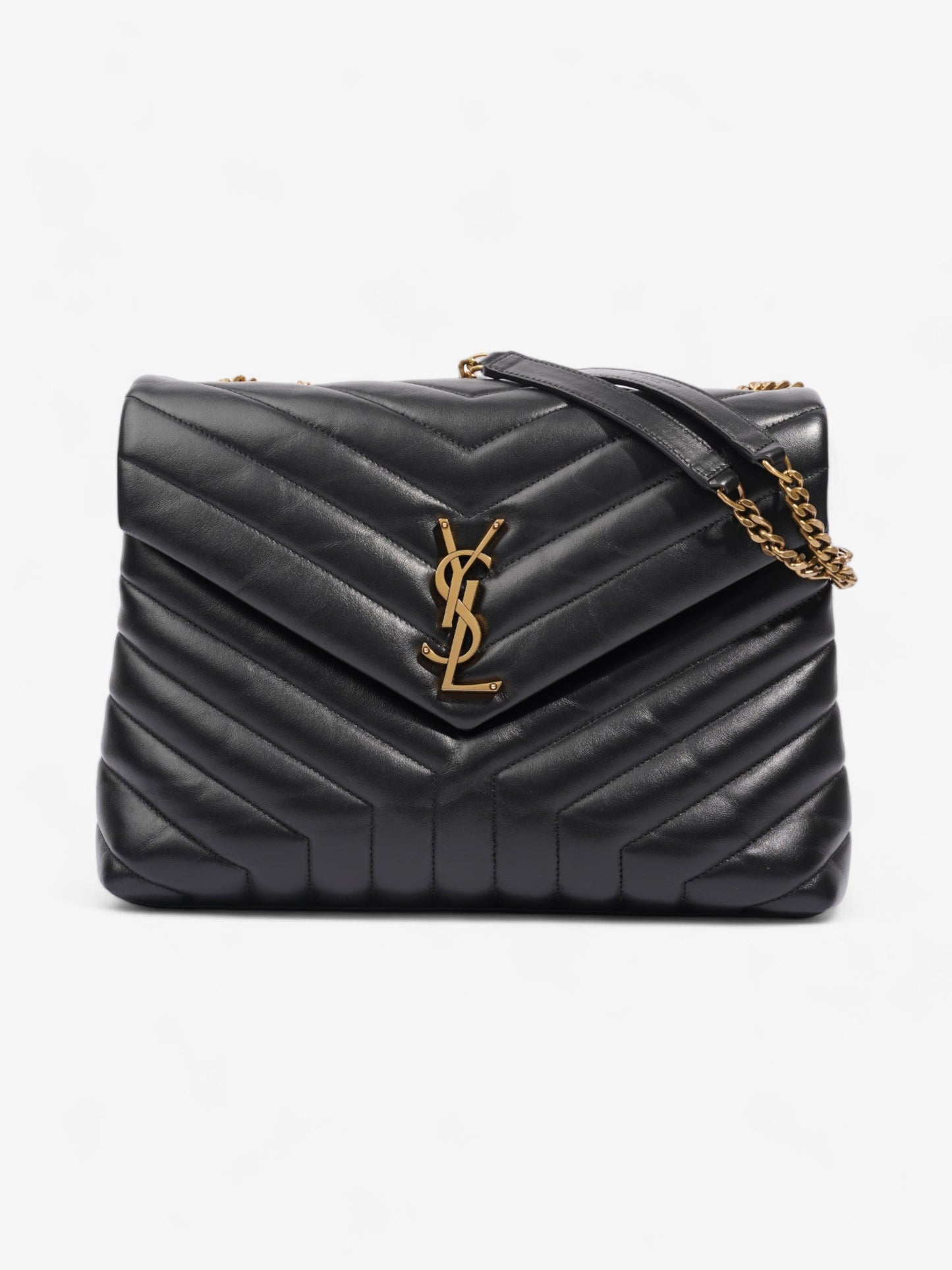 Saint Laurent Lou Lou Black Leather Medium