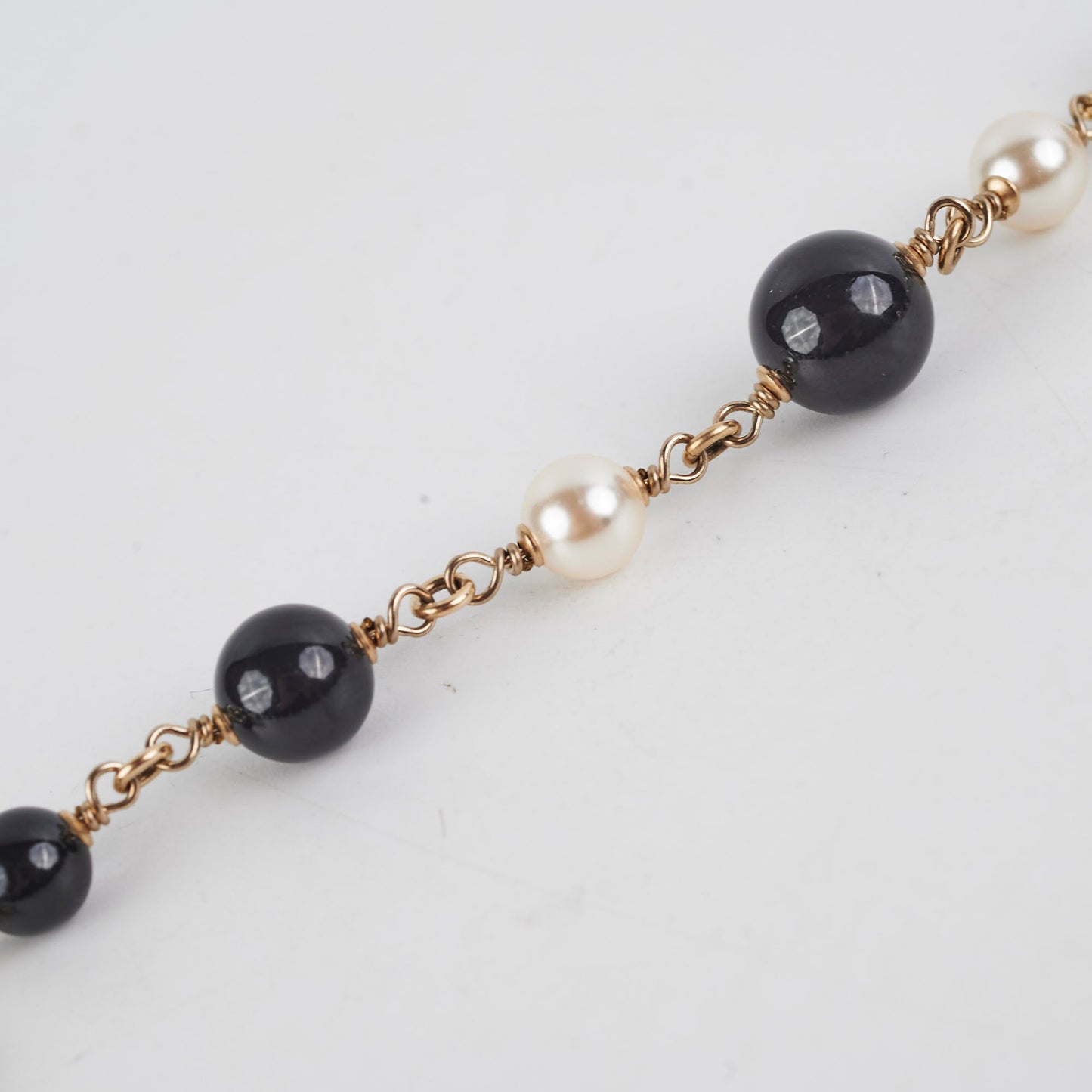 Chanel Long Pearl Crystal Necklace