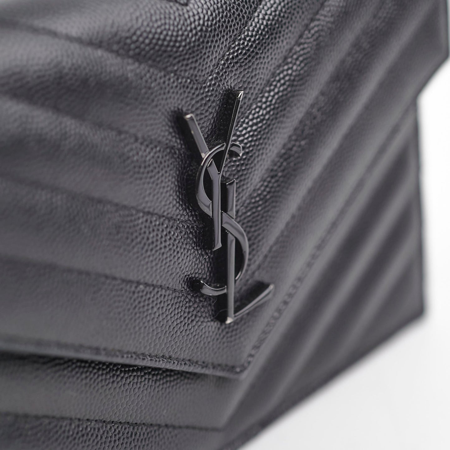 Saint Laurent Cassandre Envelope Wallet On Chain WOC Black