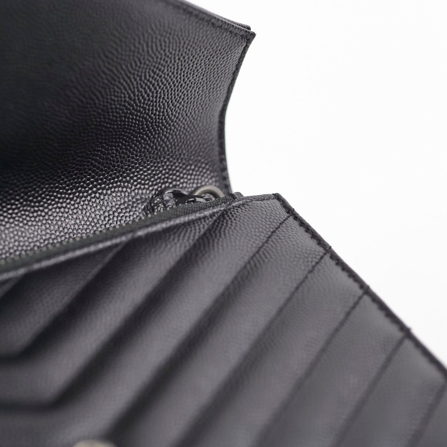 Saint Laurent Cassandre Envelope Wallet On Chain WOC Black