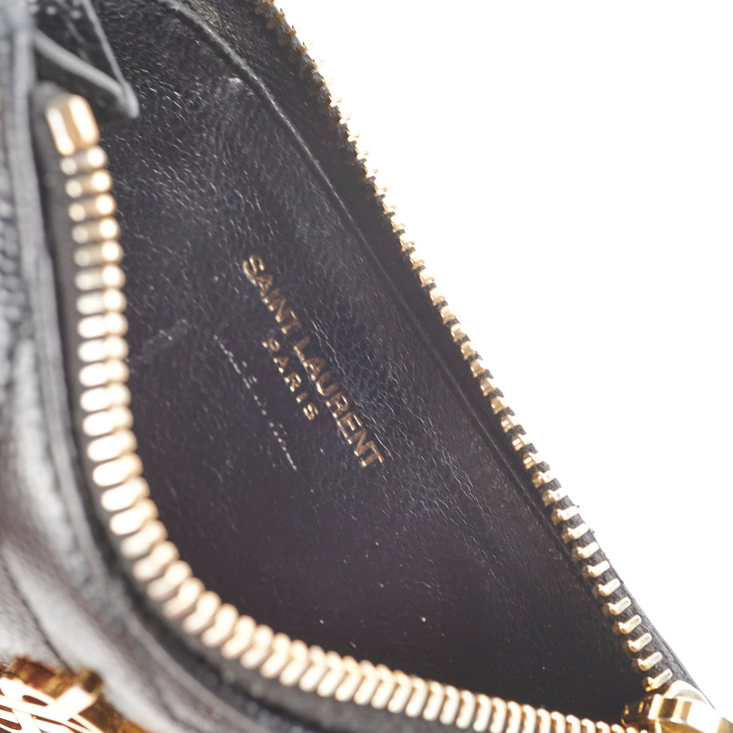 Saint Laurent Black Leather Card Holder