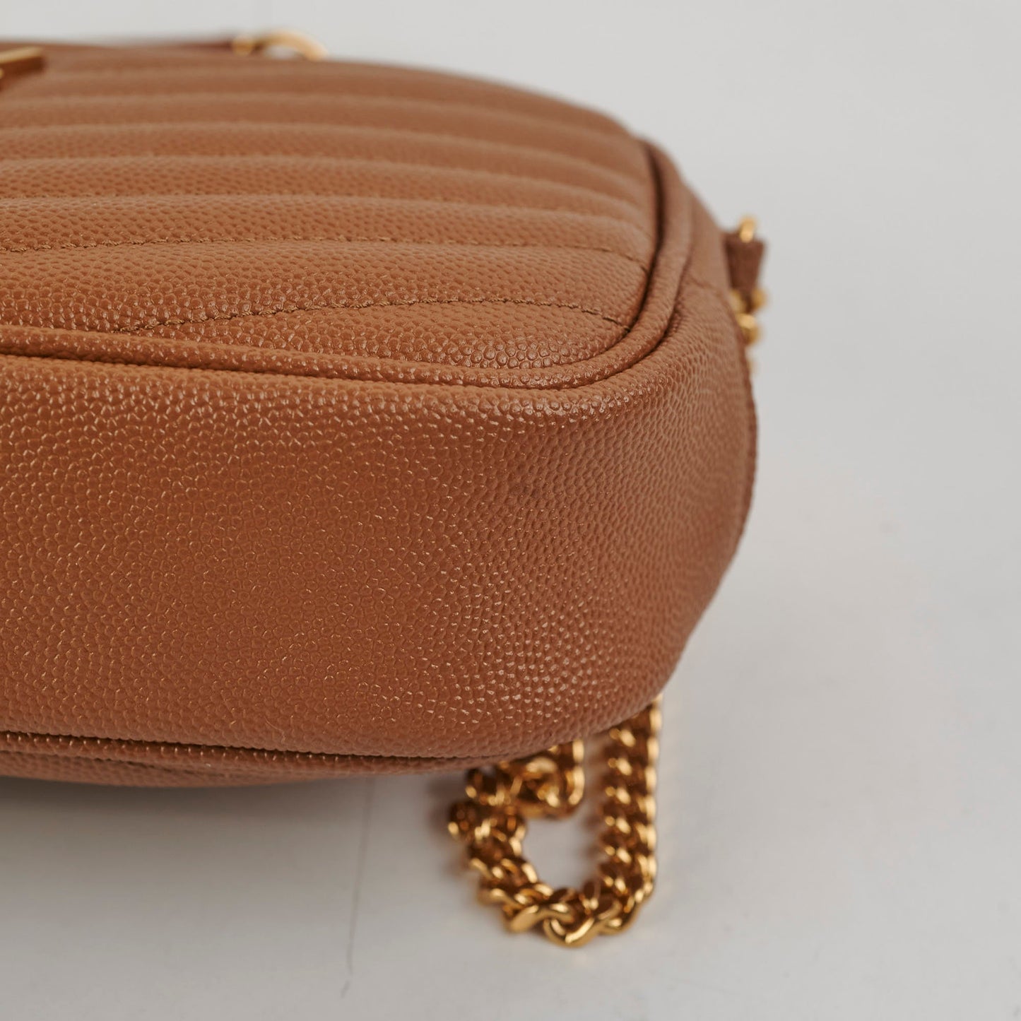 Saint Laurent Mini Lou Tan Crossbody Bag