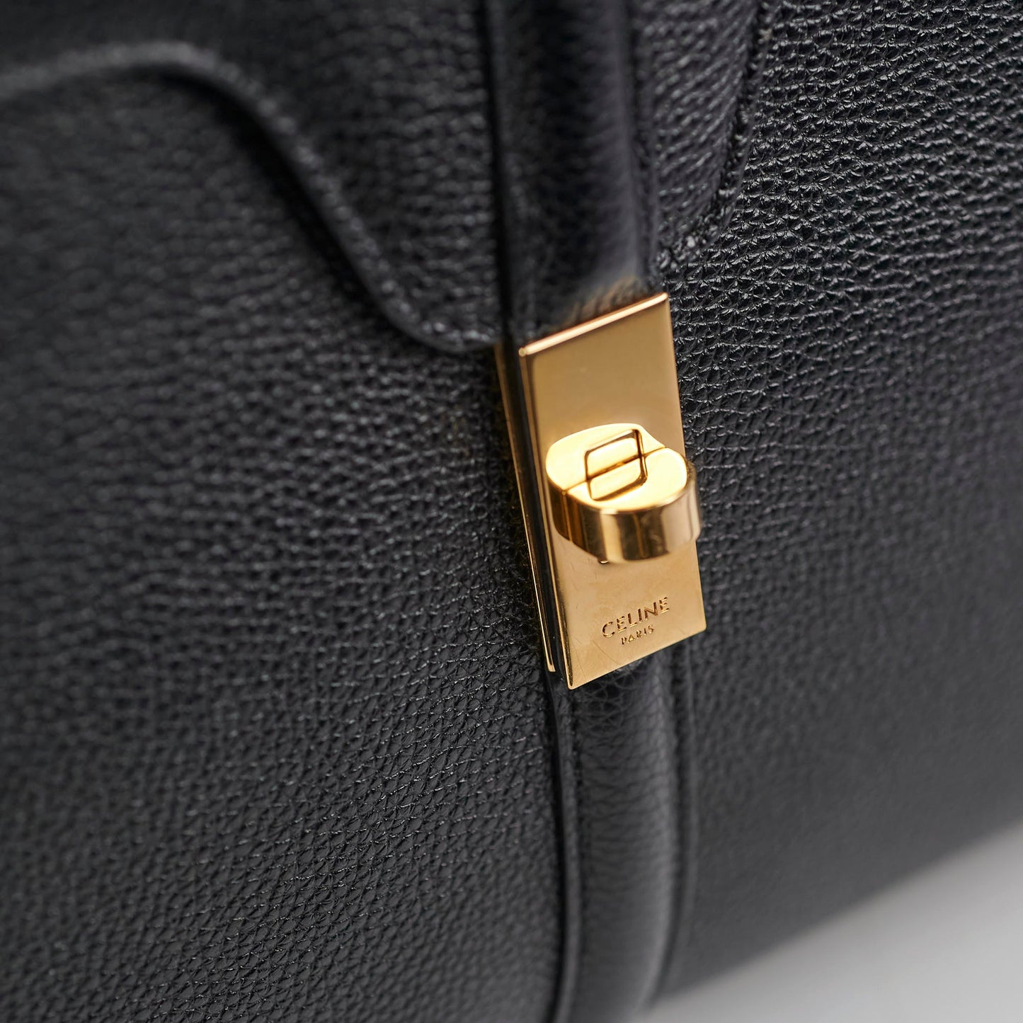Celine 16 Classique Black Grained Calfskin
