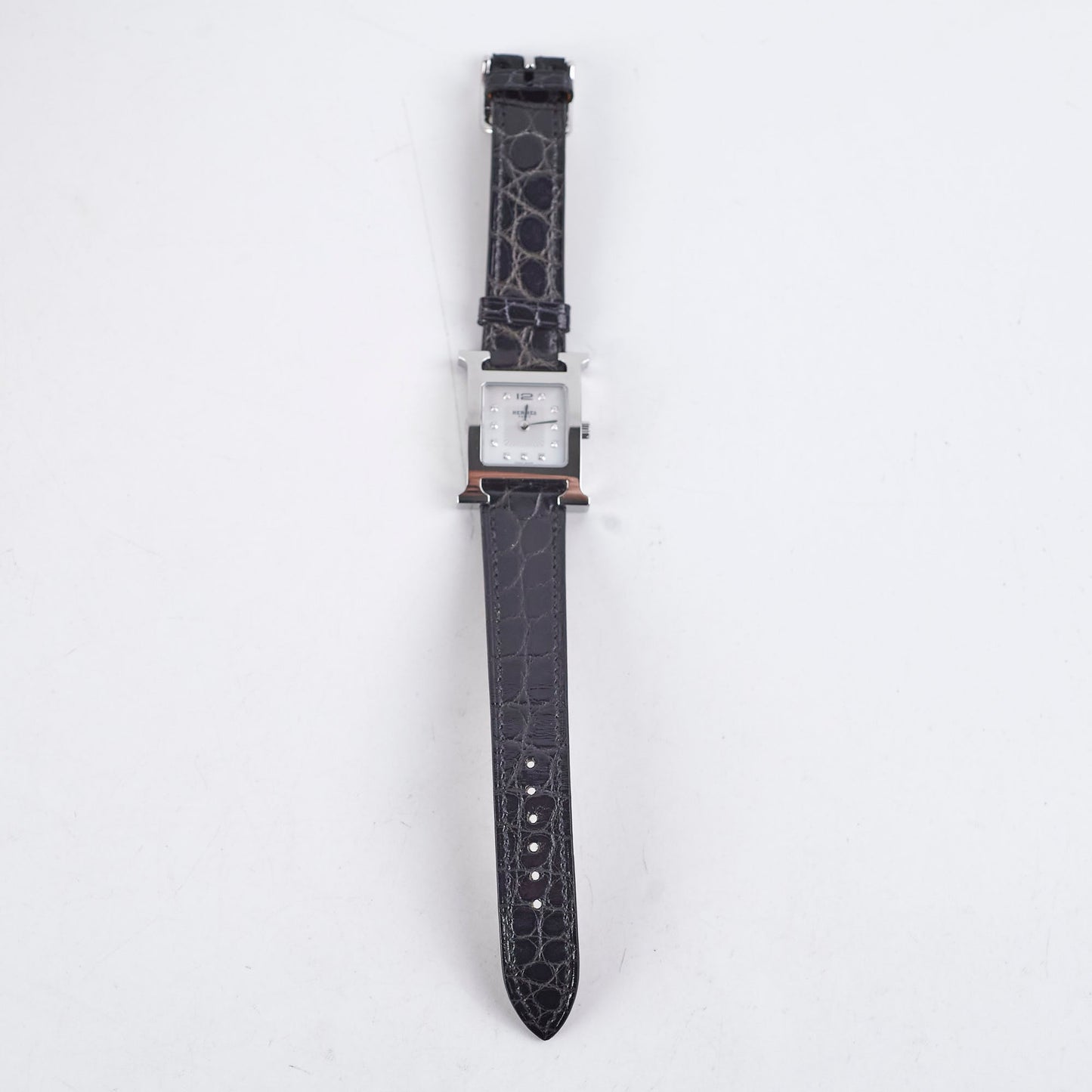 Hermes Heure H Watch Black Diamond Small 25mm