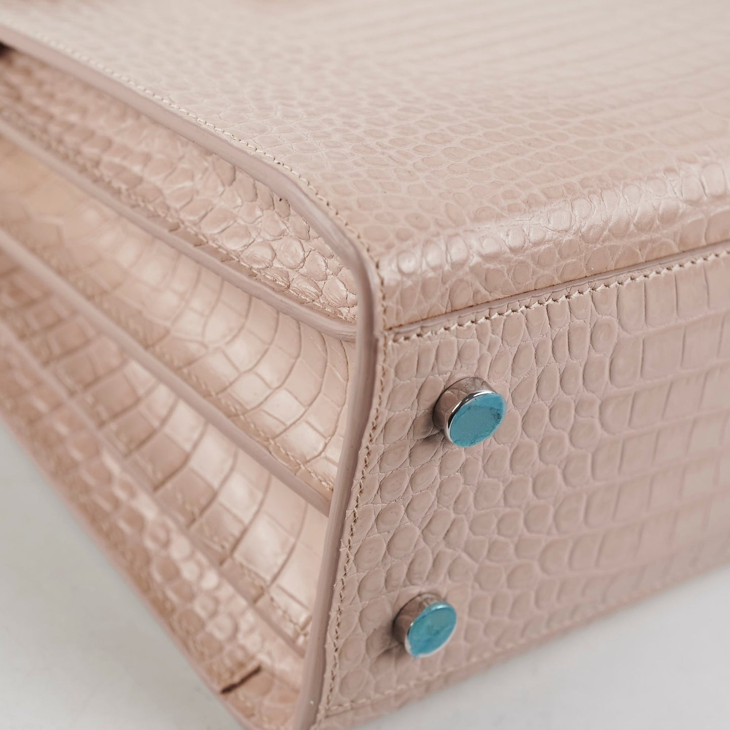 Saint Laurent Sac De Jour Baby Pink Croc