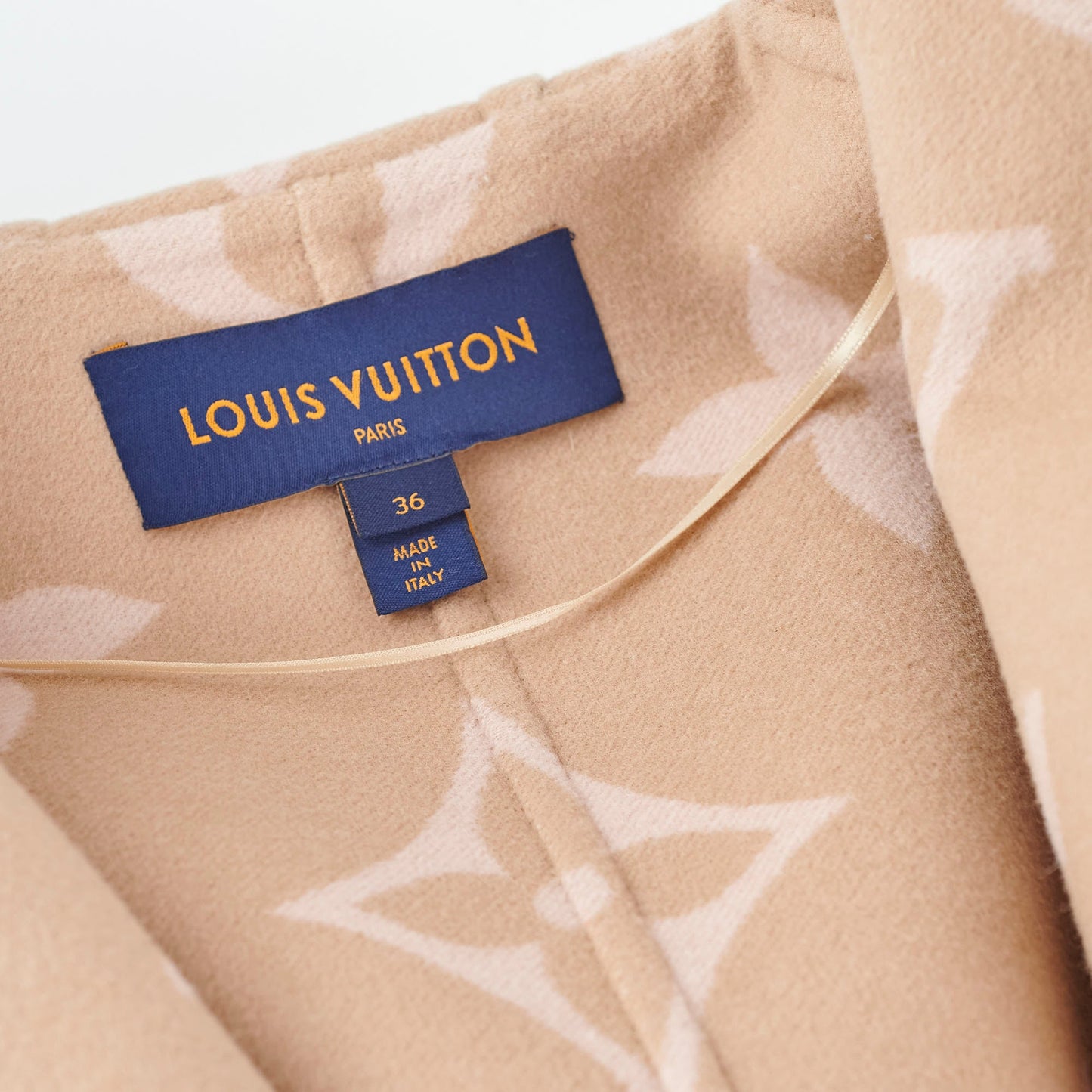 Louis Vuitton Belted Double Face Hooded Wrap Coat Size 36