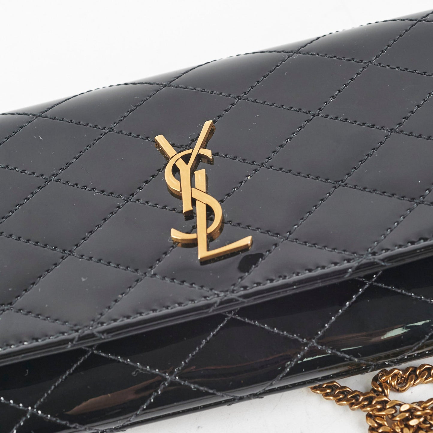 Saint Laurent Gaby Black Patent Crossbody Bag