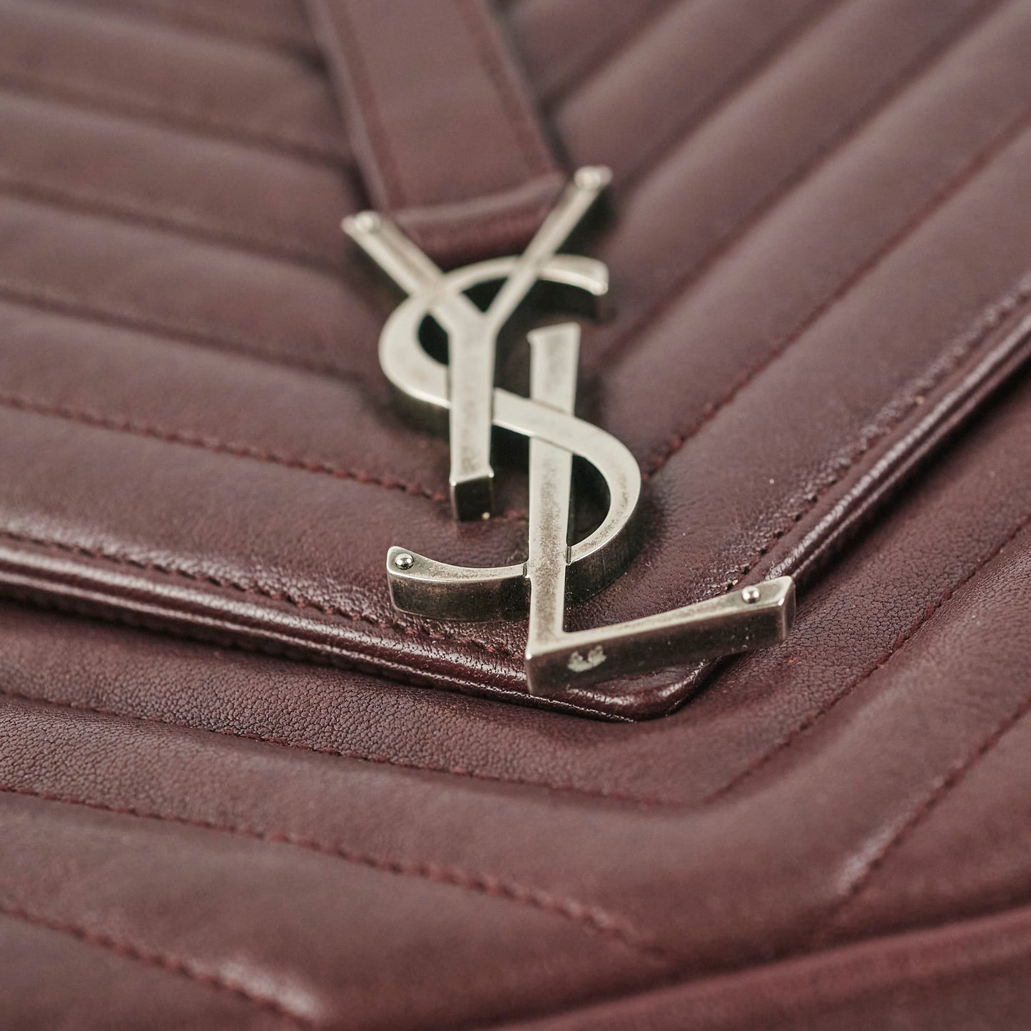 Saint Laurent College Burgundy Large
