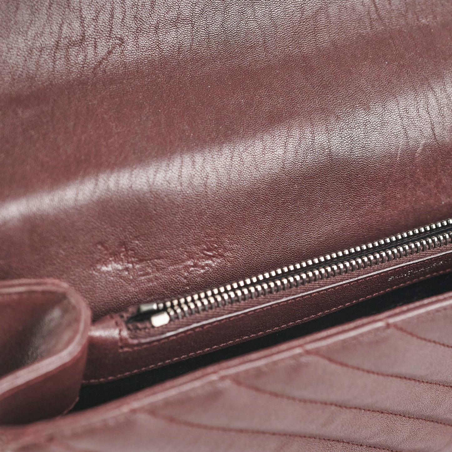 Saint Laurent College Burgundy Large
