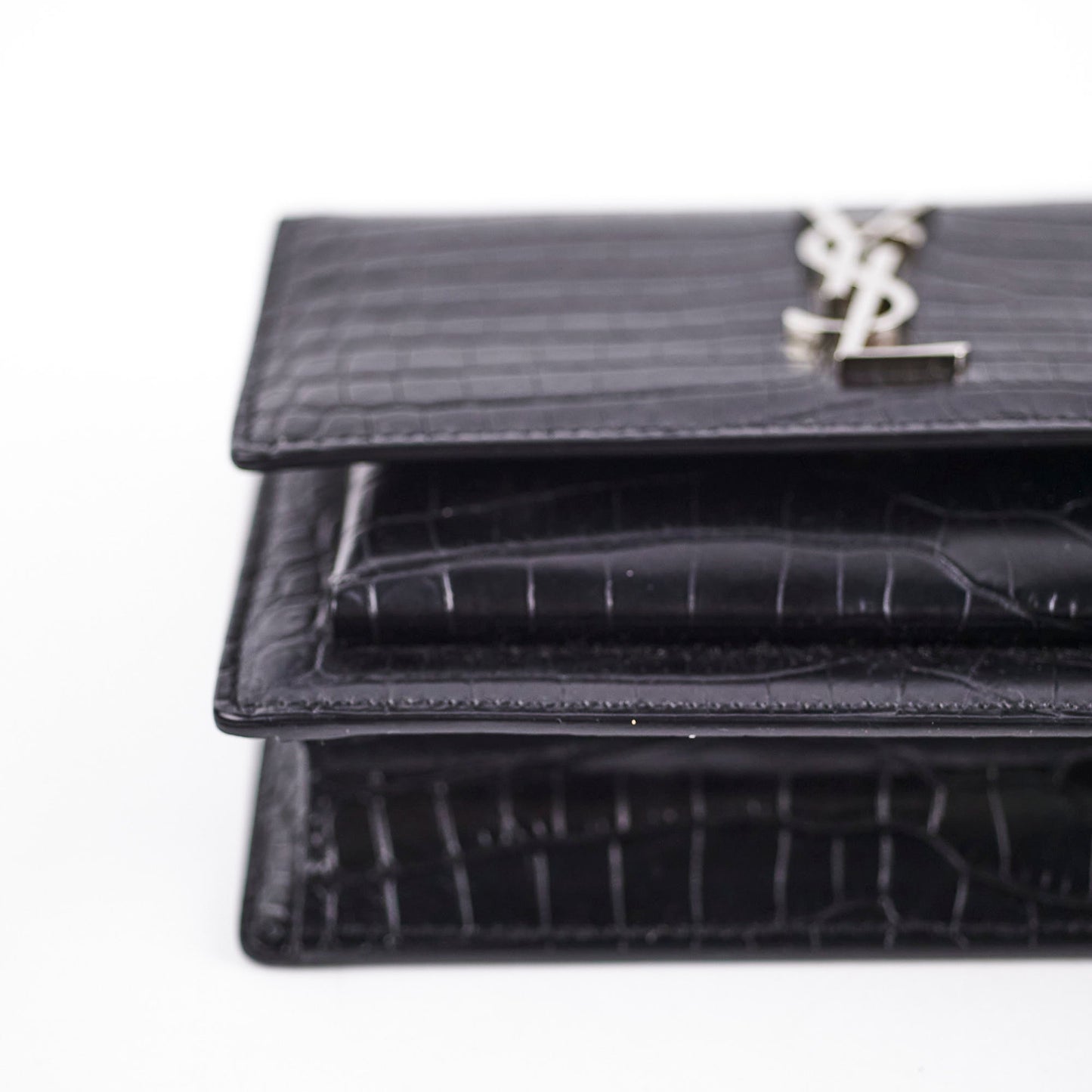 Saint Laurent Sunset Mini Corc Embossed Black