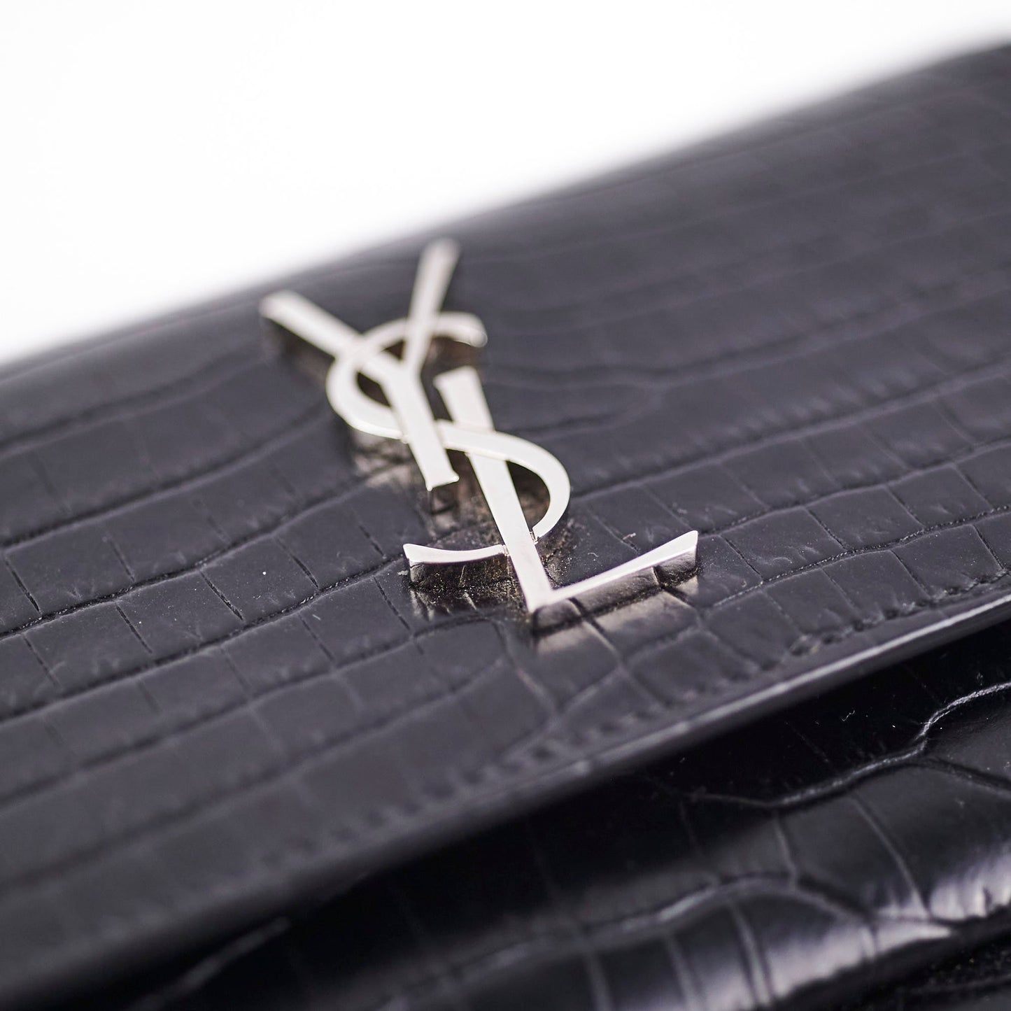 Saint Laurent Sunset Mini Corc Embossed Black