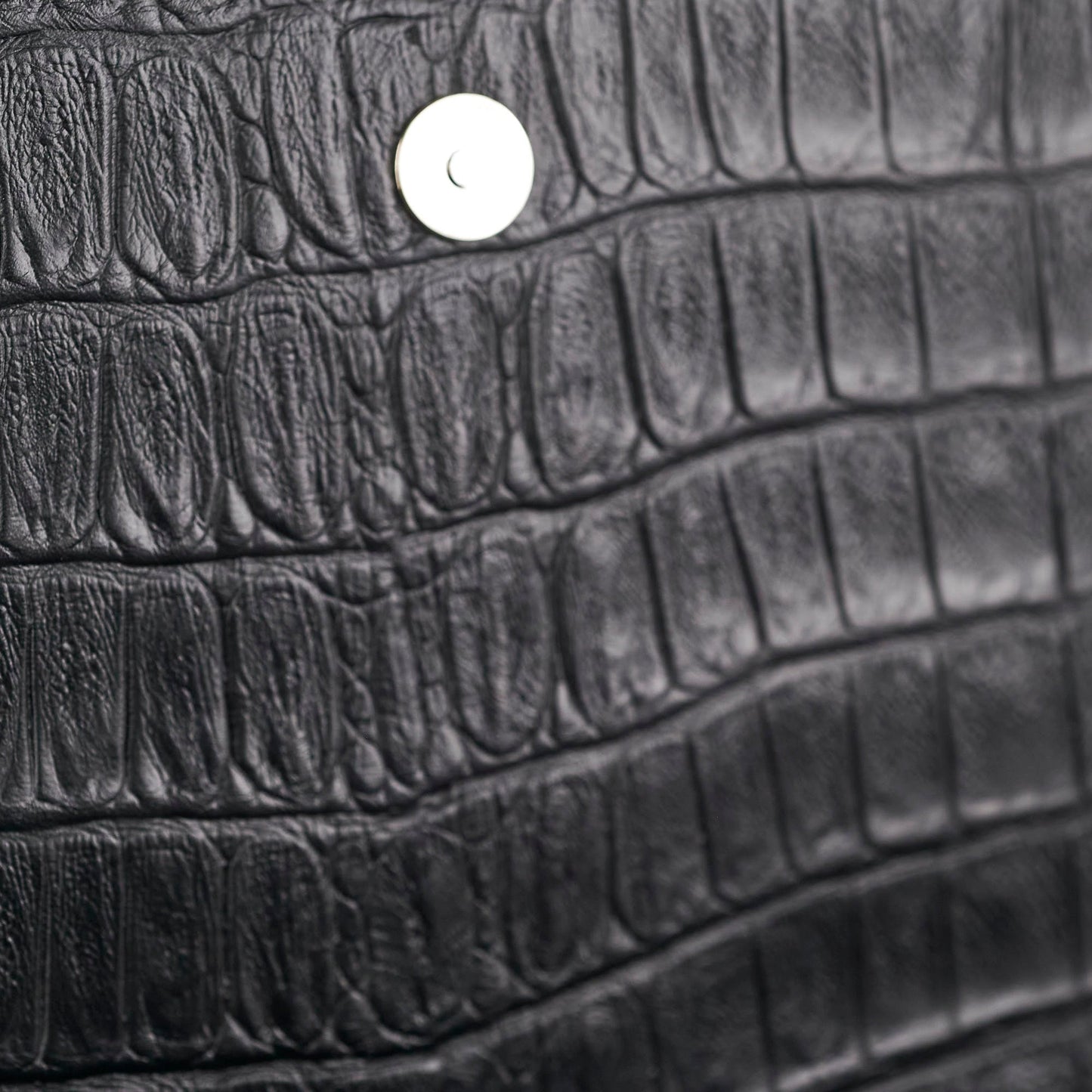 Saint Laurent Black Croc Embossed Crossbody