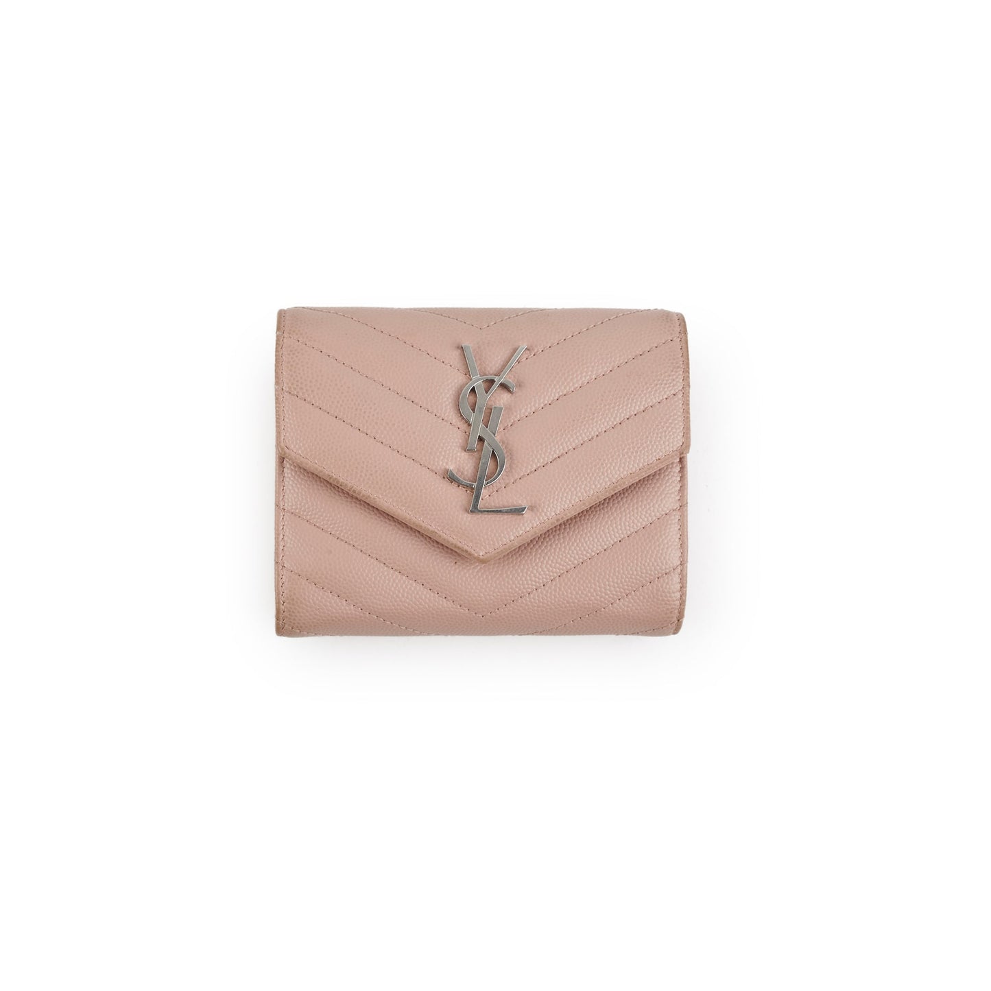 Saint Laurent Matelesse Bi-Fold Wallet Light Pink