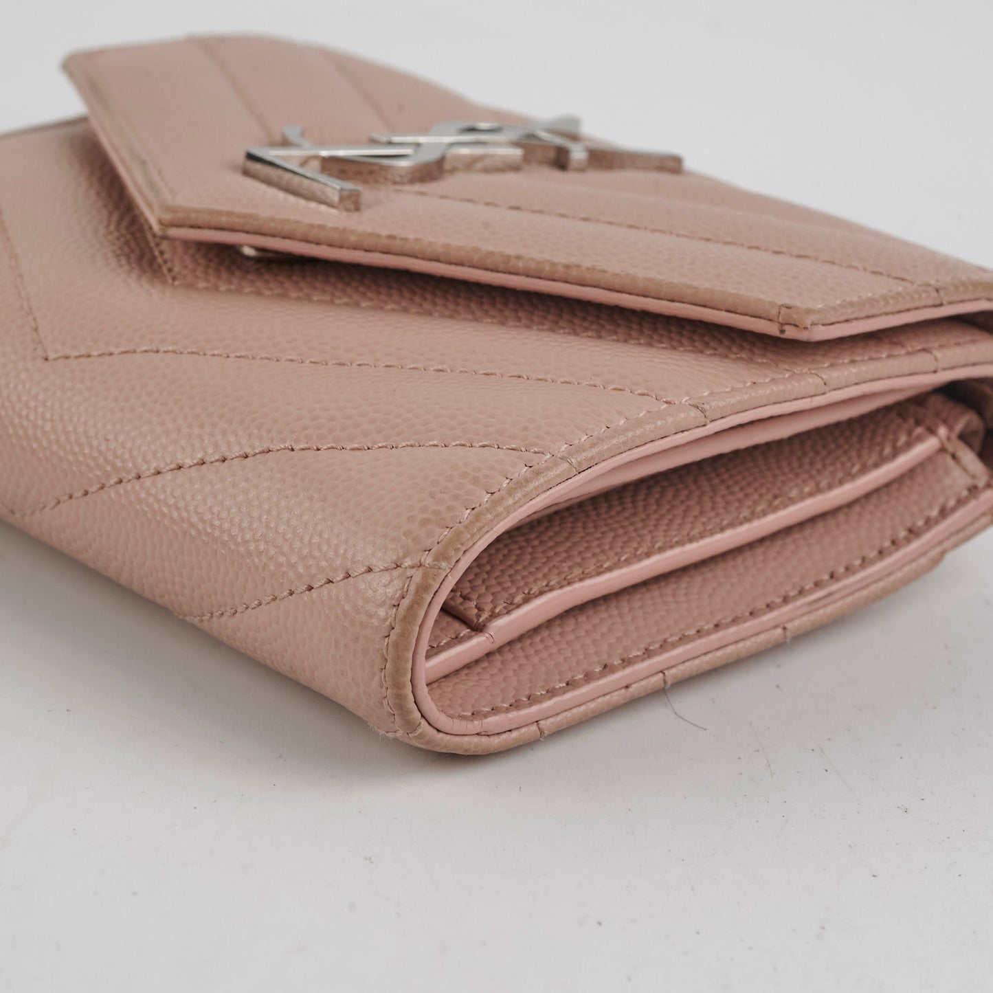 Saint Laurent Matelesse Bi-Fold Wallet Light Pink