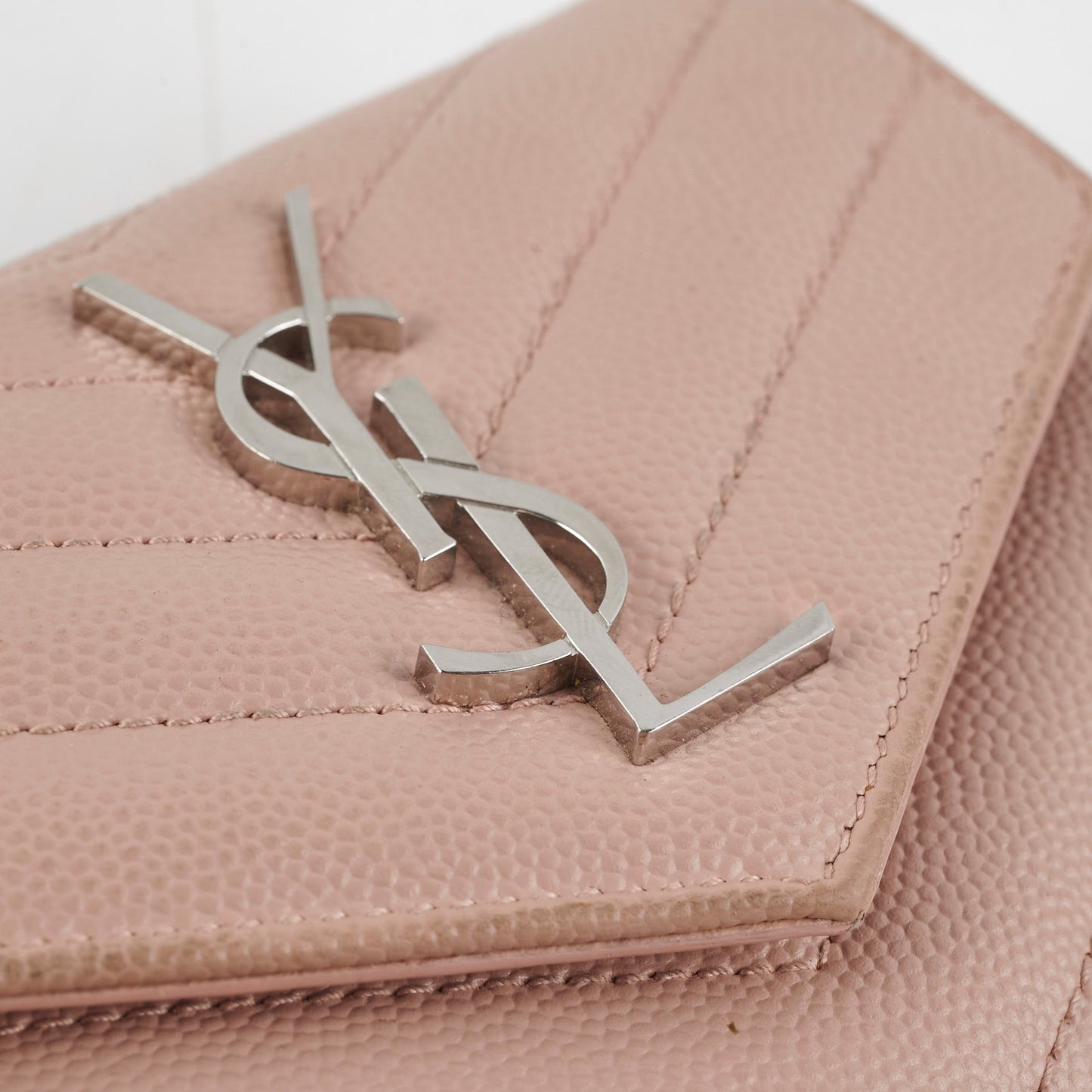Saint Laurent Matelesse Bi-Fold Wallet Light Pink