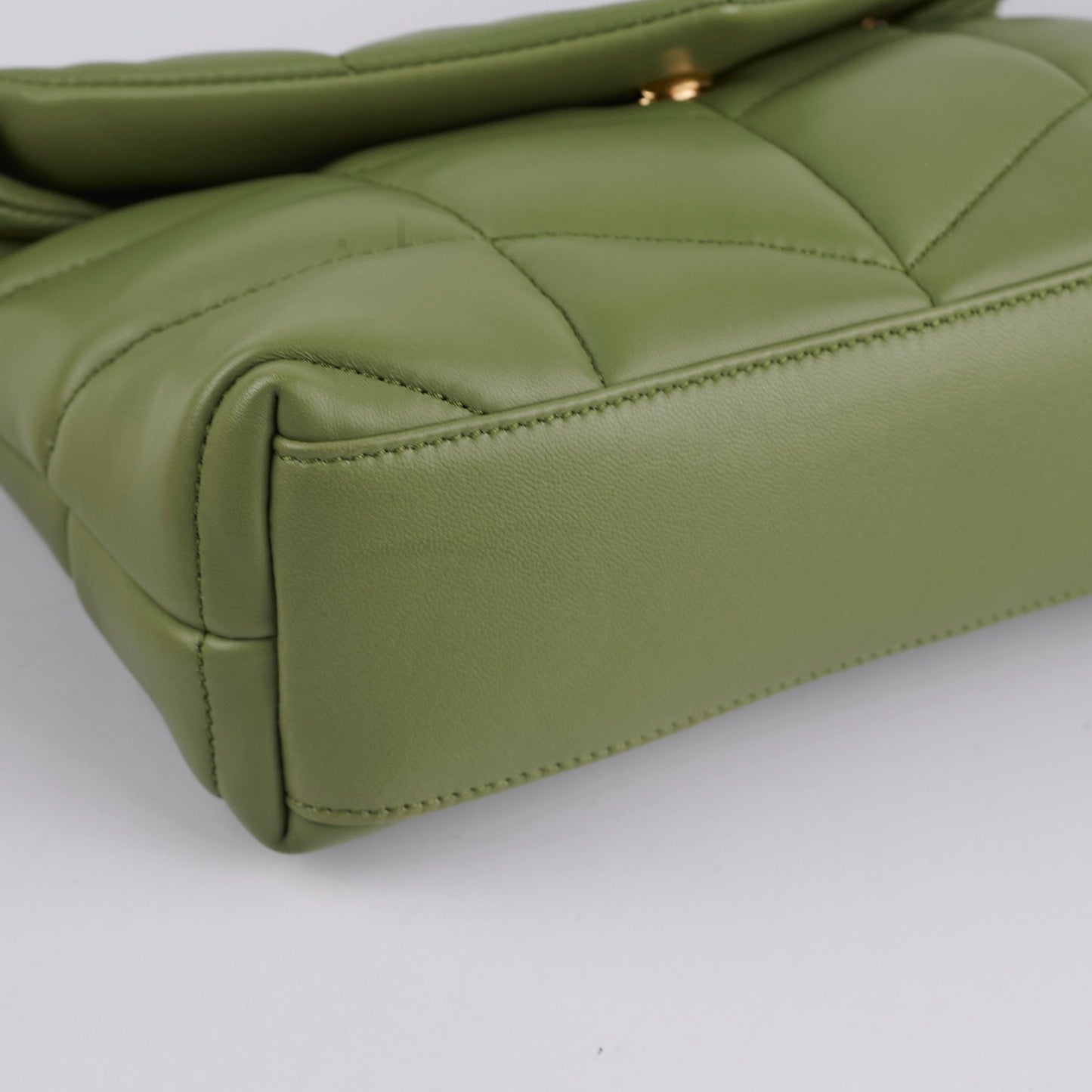 Saint Laurent Puffer Toy Shoulder Bag Green