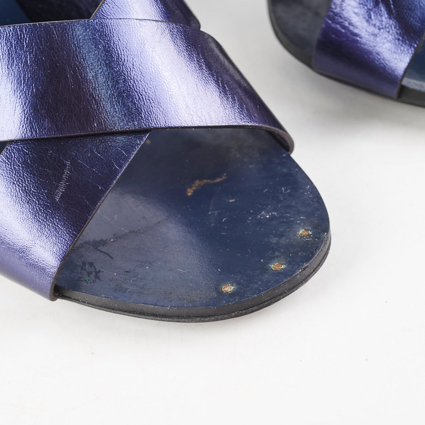 Gucci Snakeskin Ankle Strap Heels Blue Size 41