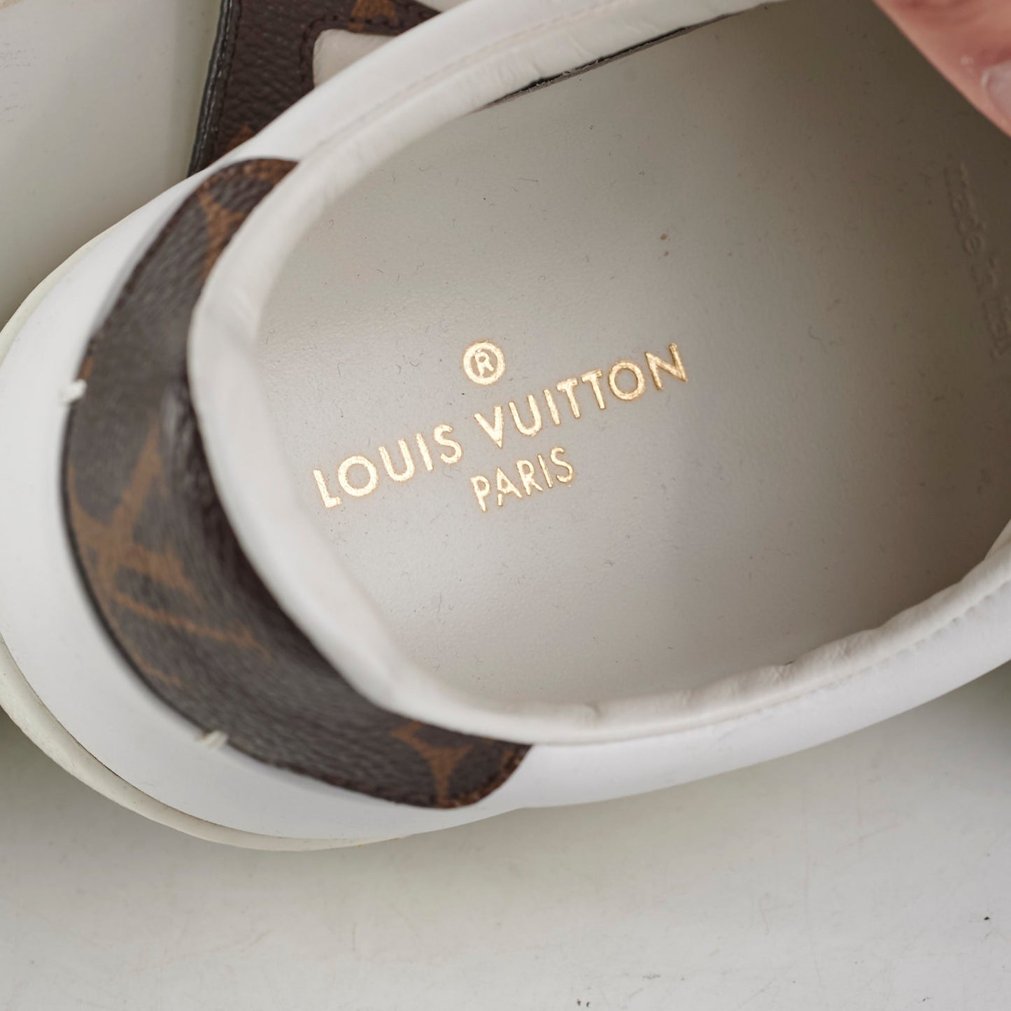 Louis Vuitton Canvas/Leather Sneakers Size 40
