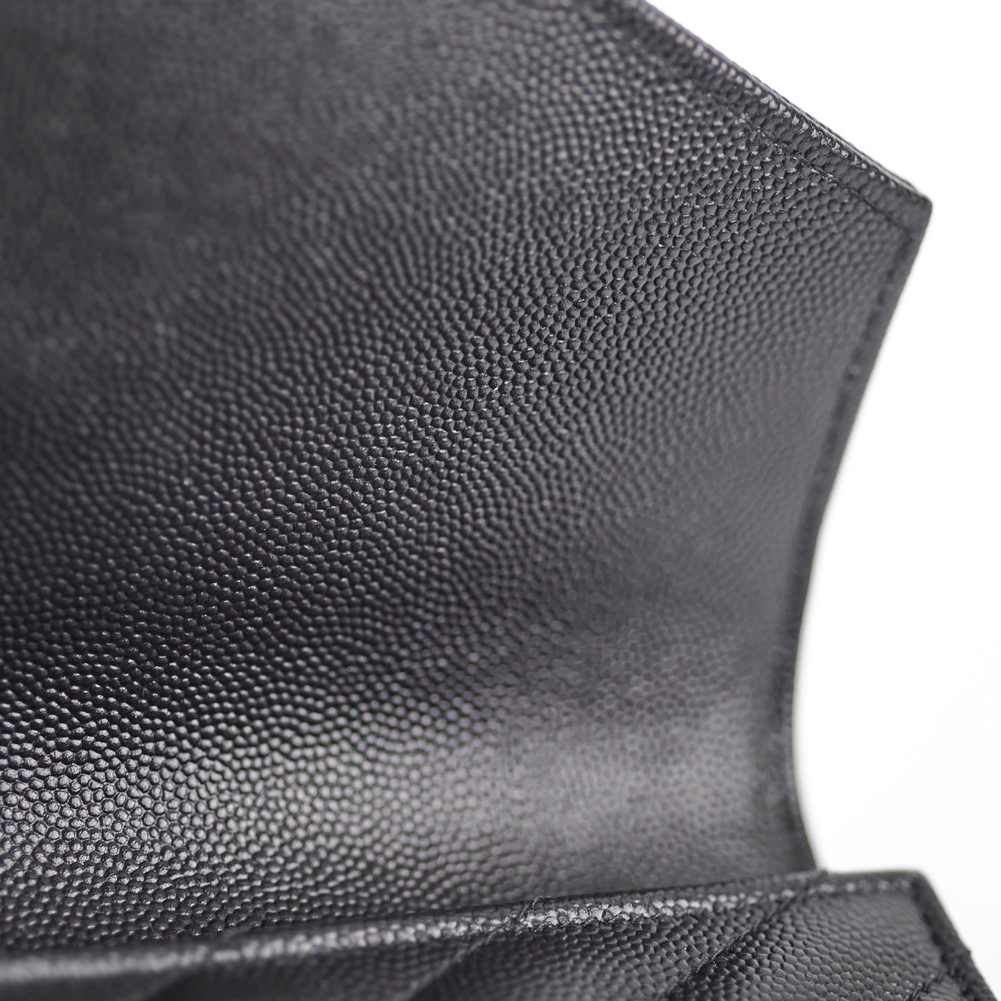 Saint Laurent Grained Leather Black Clutch Wristlet