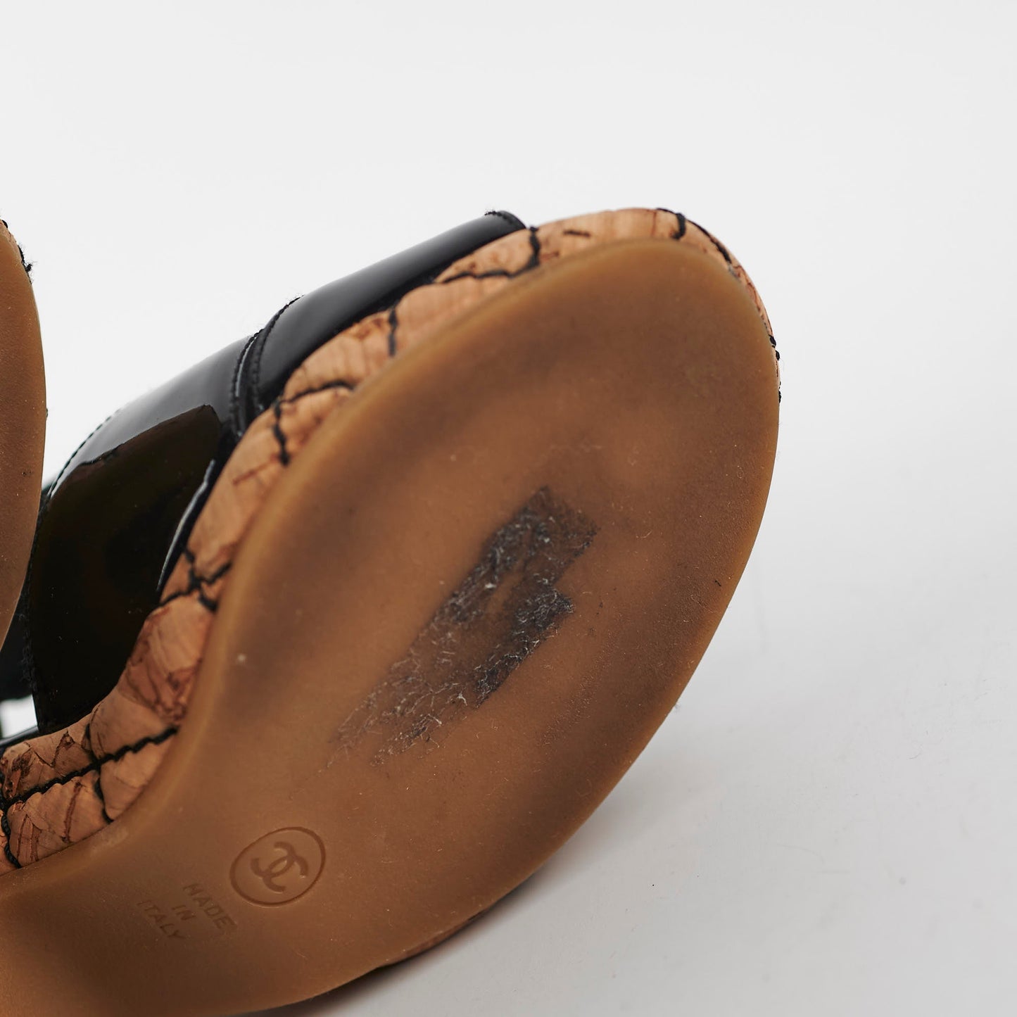 Chanel Patent Sandals Size 35.5